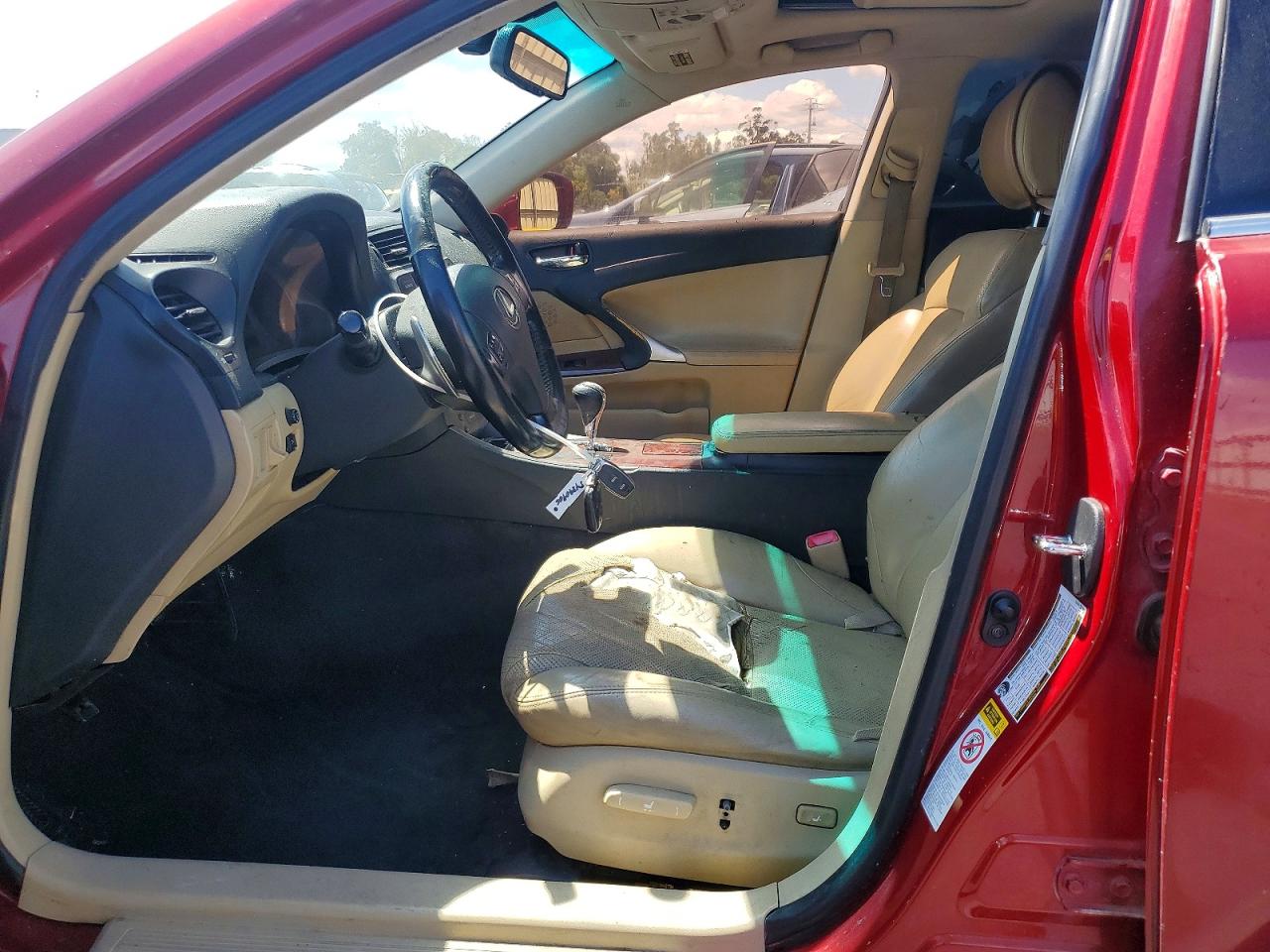 2008 Lexus Is Red vin: JTHBK262682071676