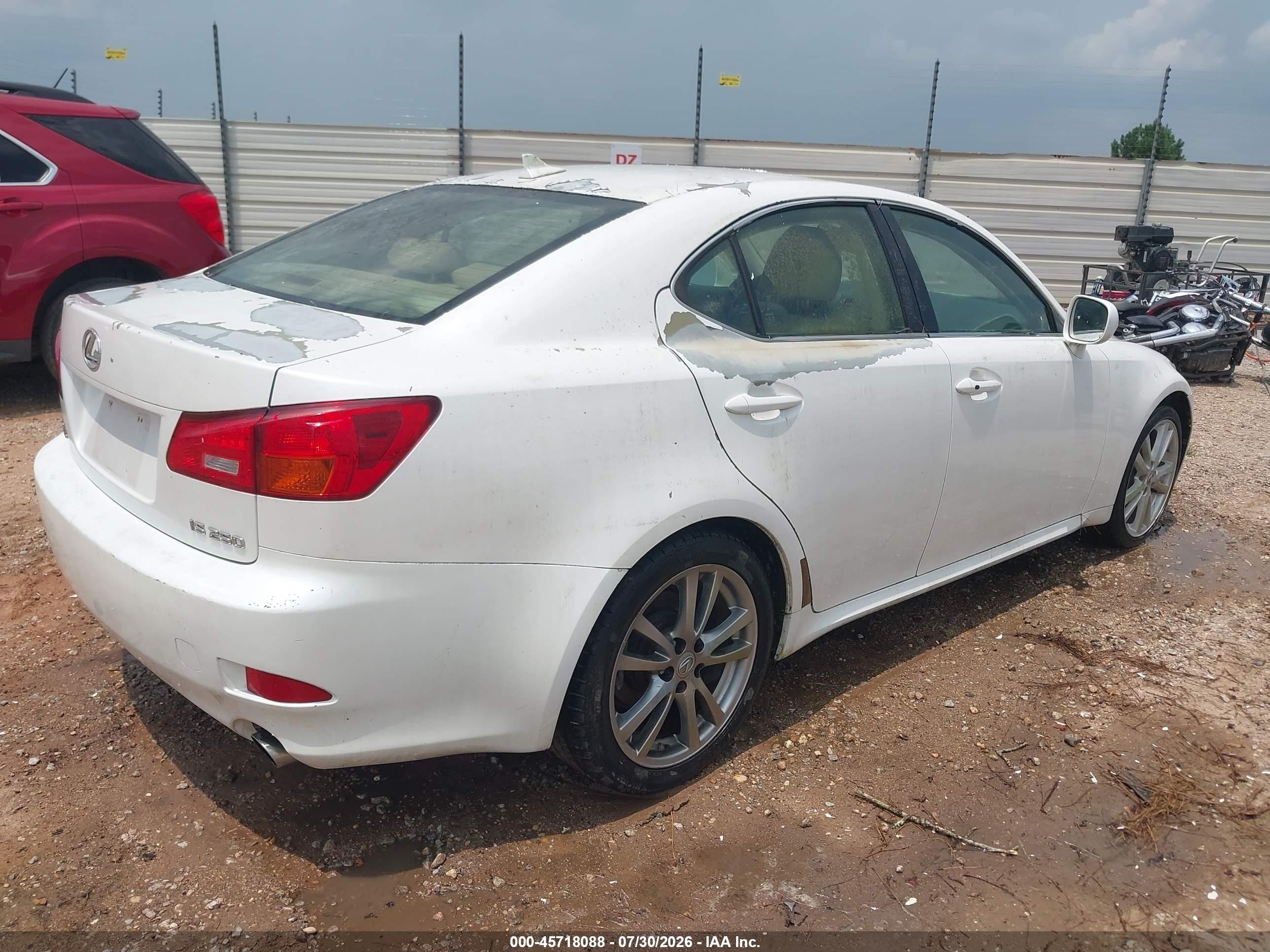 2008 Lexus Is 250   Белый vin: JTHBK262682072875