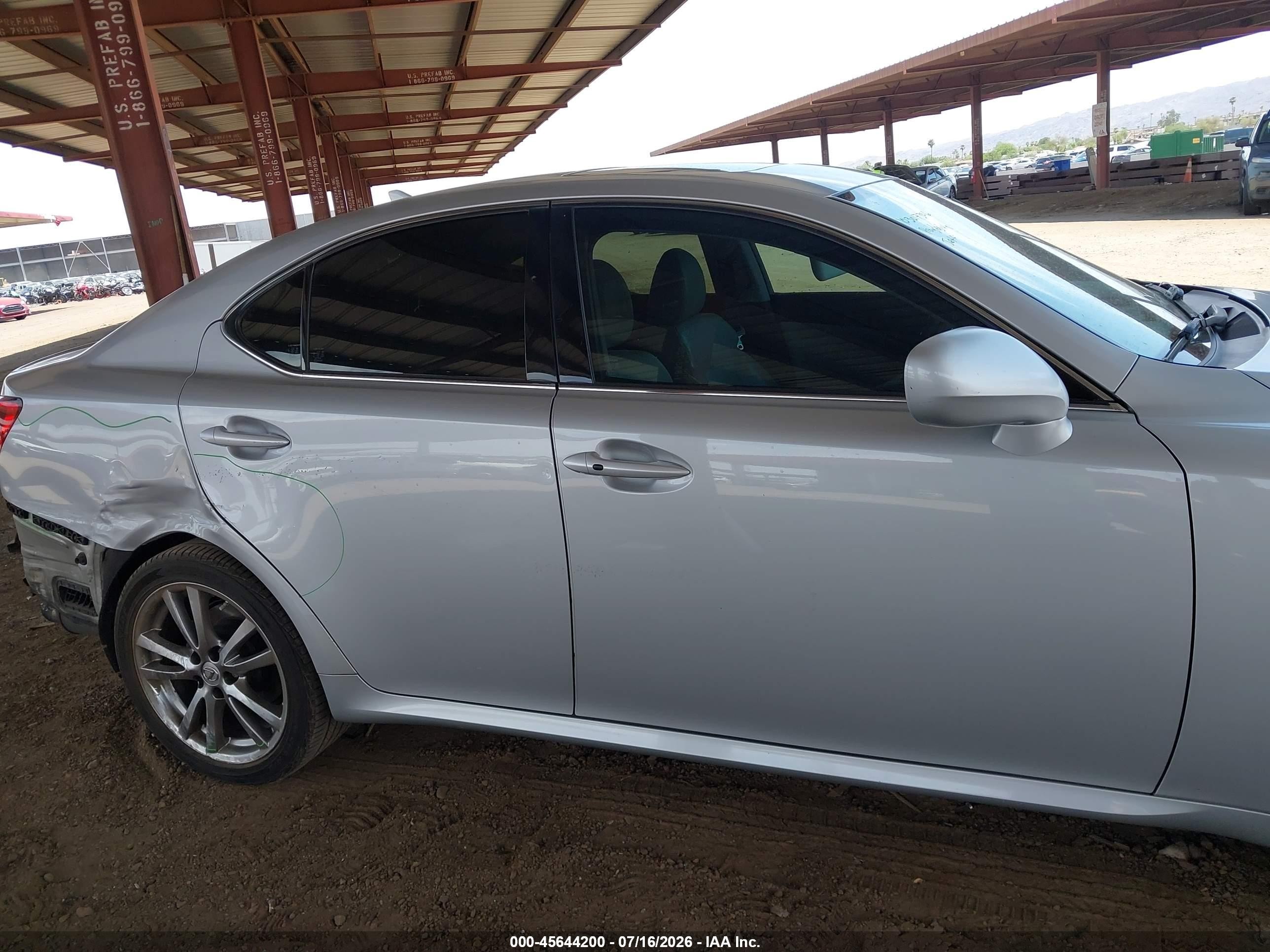 2008 Lexus Is 250   Серебряный vin: JTHBK262685051975