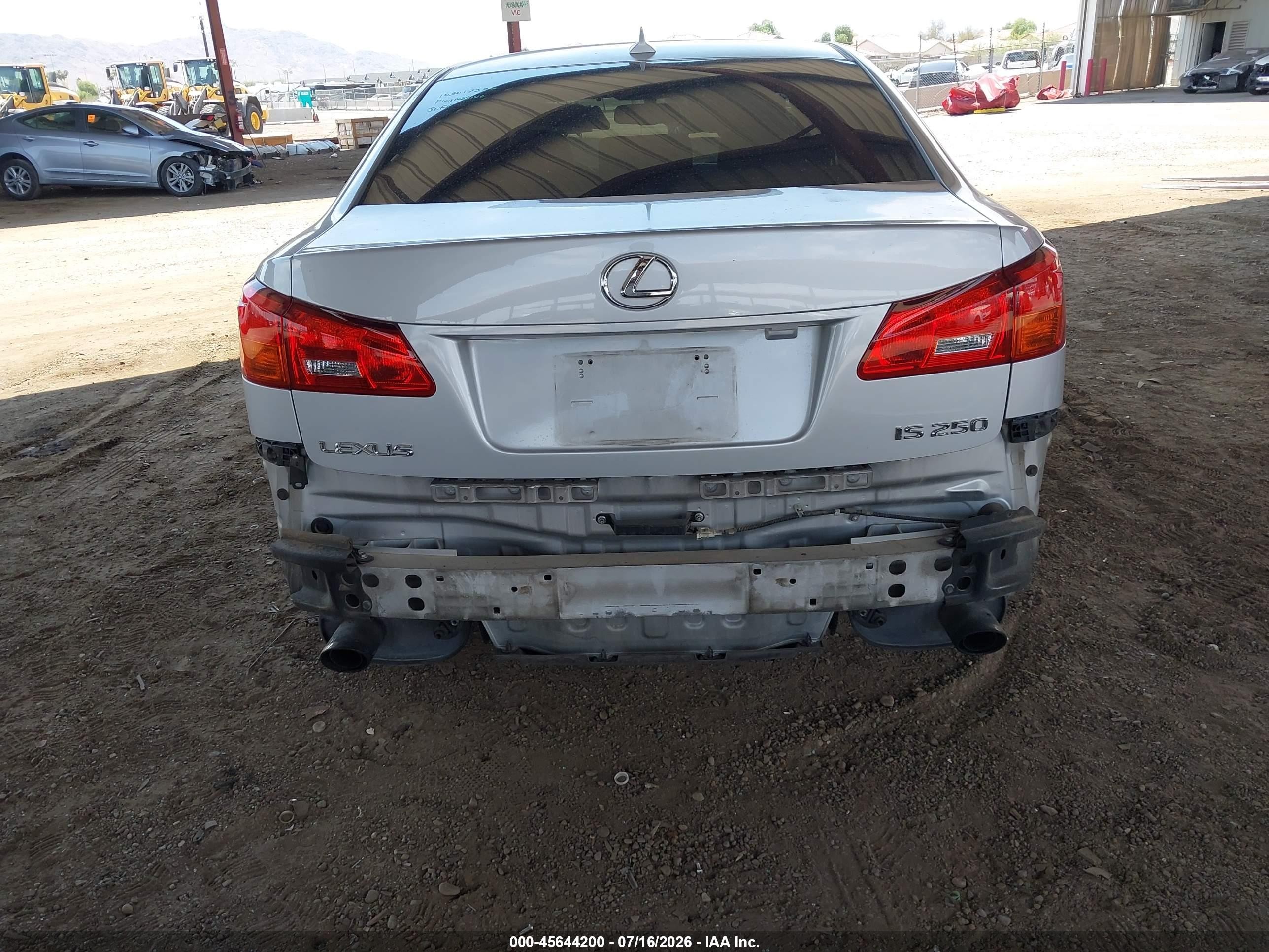 2008 Lexus Is 250   Серебряный vin: JTHBK262685051975