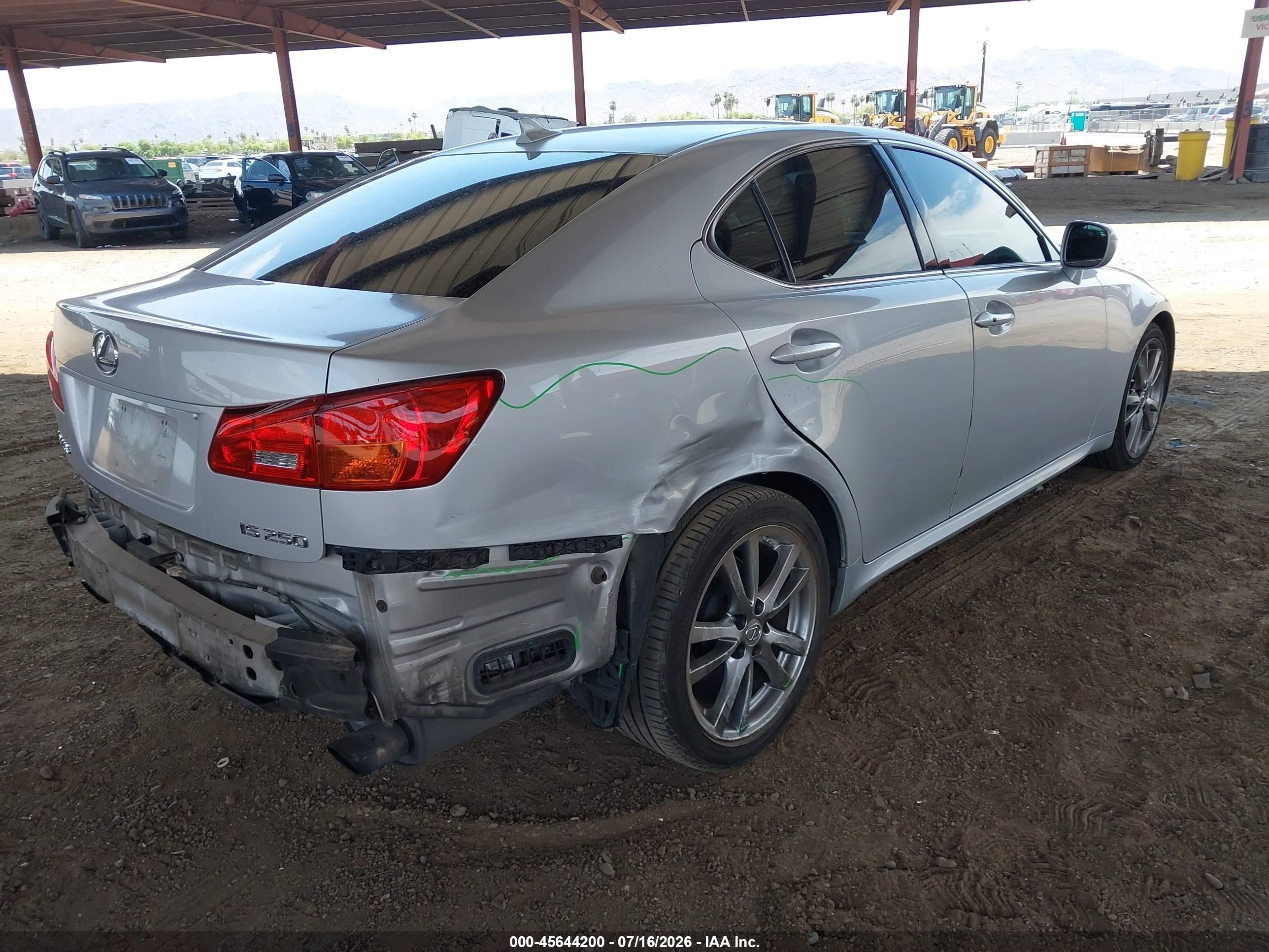 2008 Lexus Is 250   Серебряный vin: JTHBK262685051975