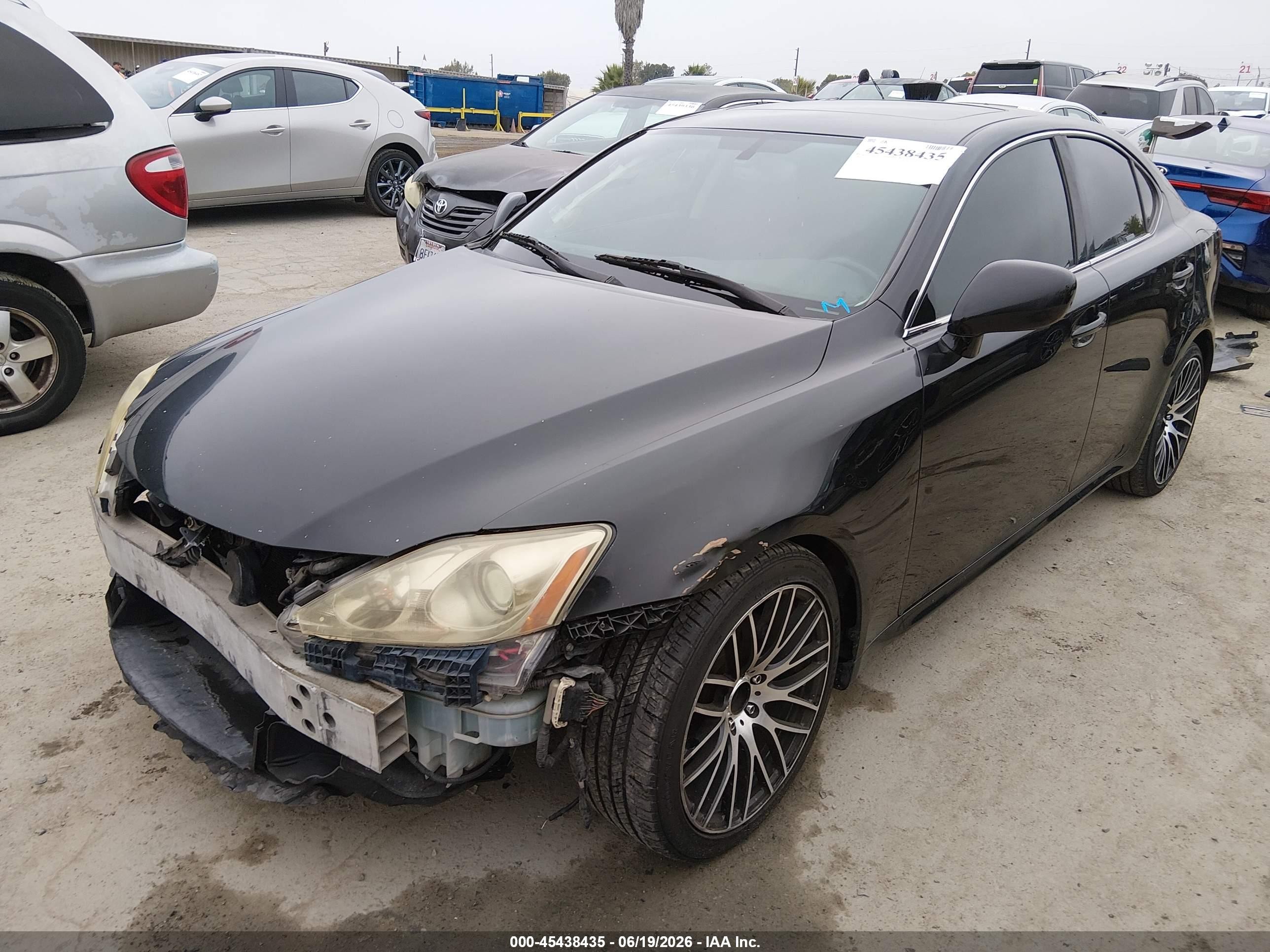 2008 Lexus Is 250   Black vin: JTHBK262685058375
