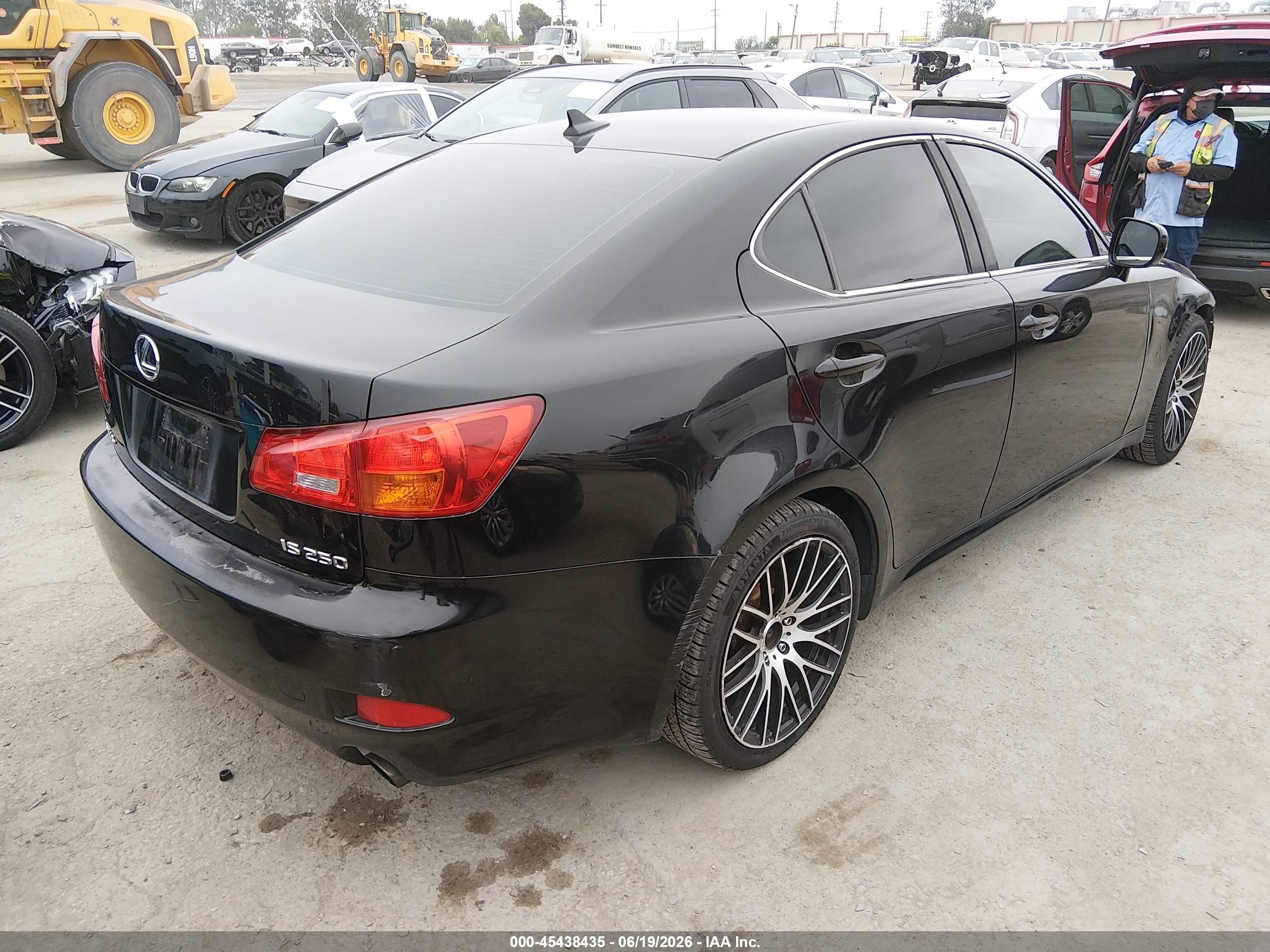 2008 Lexus Is 250   Black vin: JTHBK262685058375