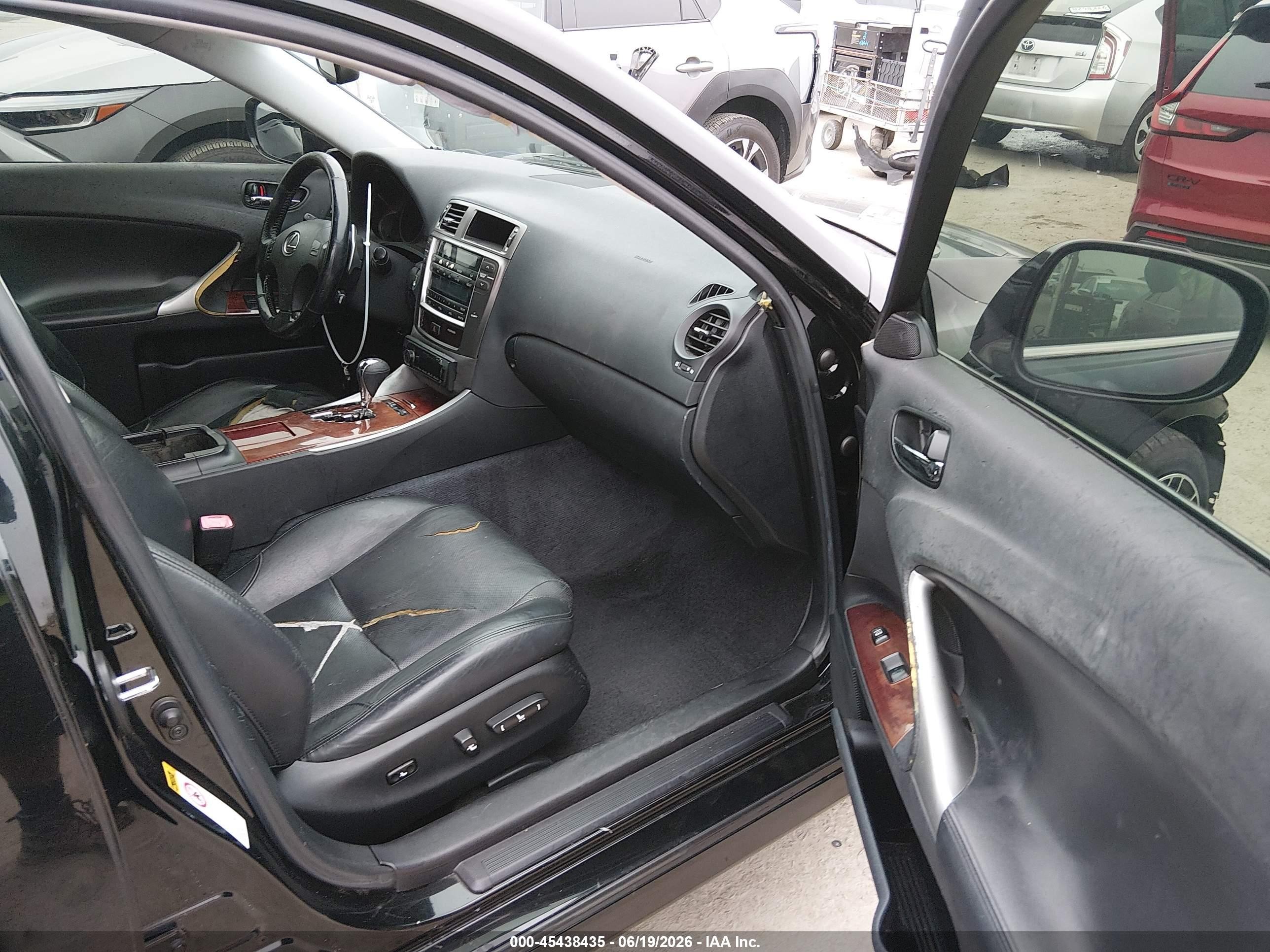2008 Lexus Is 250   Black vin: JTHBK262685058375