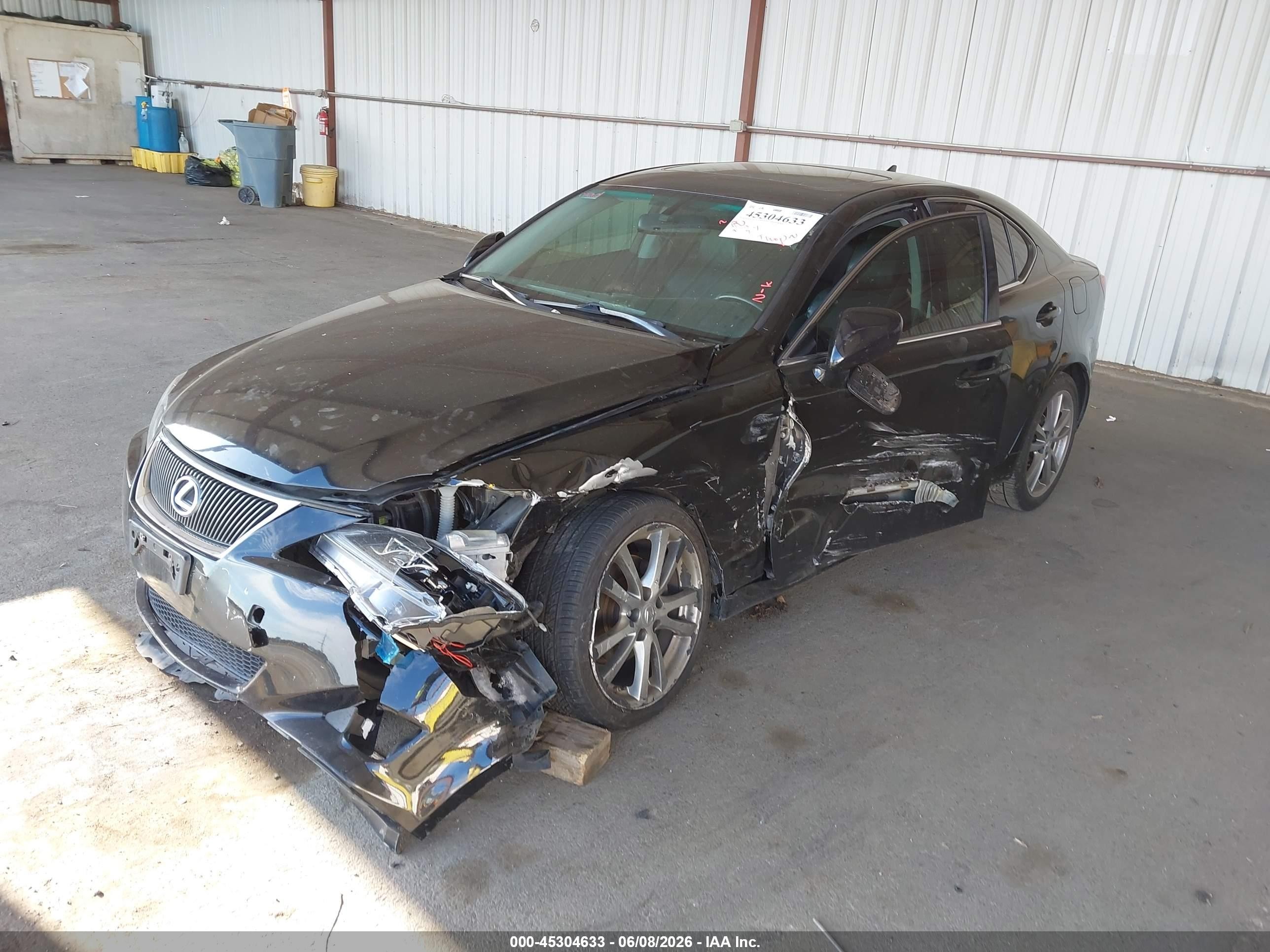 2008 Lexus Is 250 Black vin: JTHBK262685059848