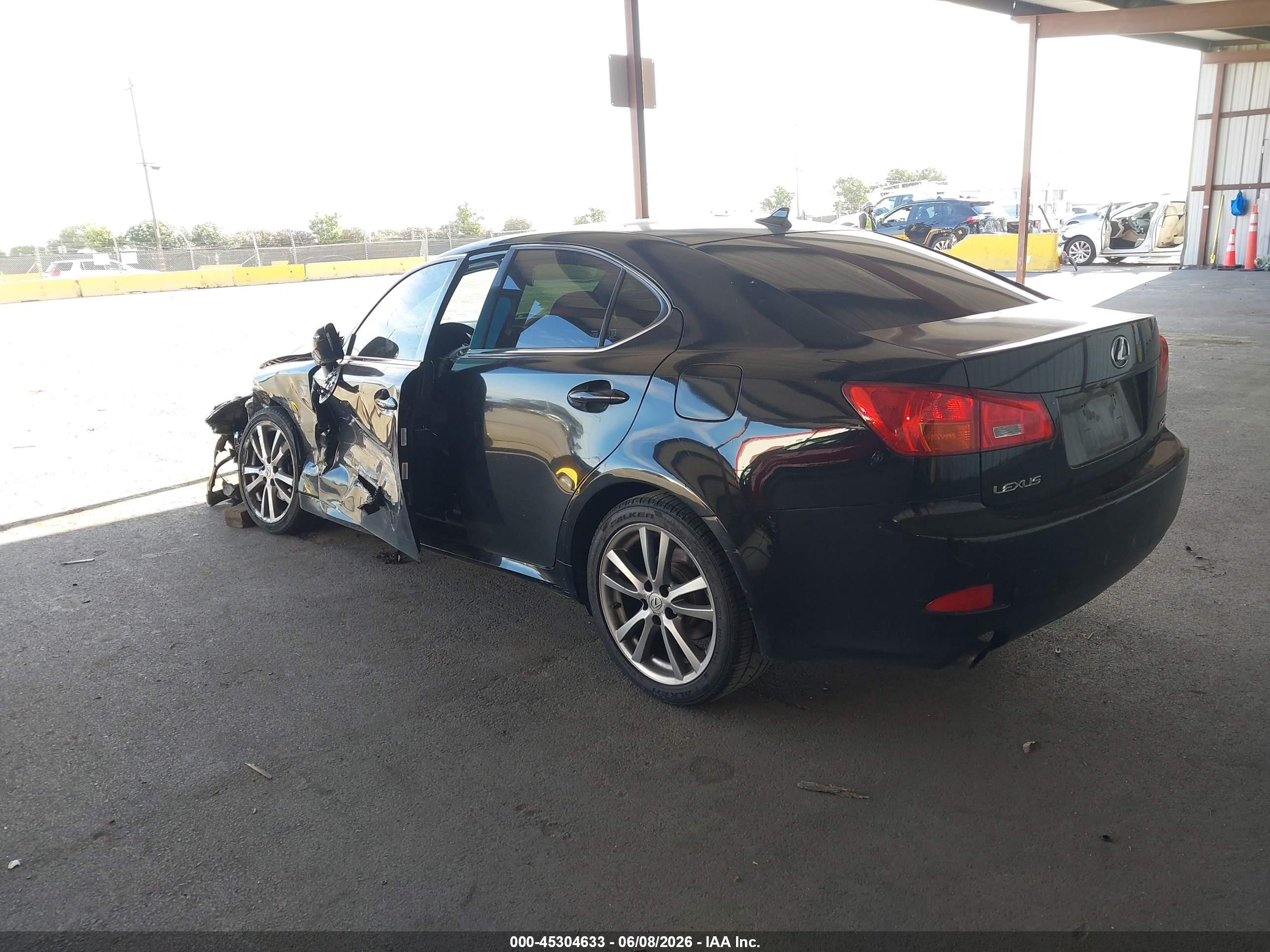 2008 Lexus Is 250 Black vin: JTHBK262685059848