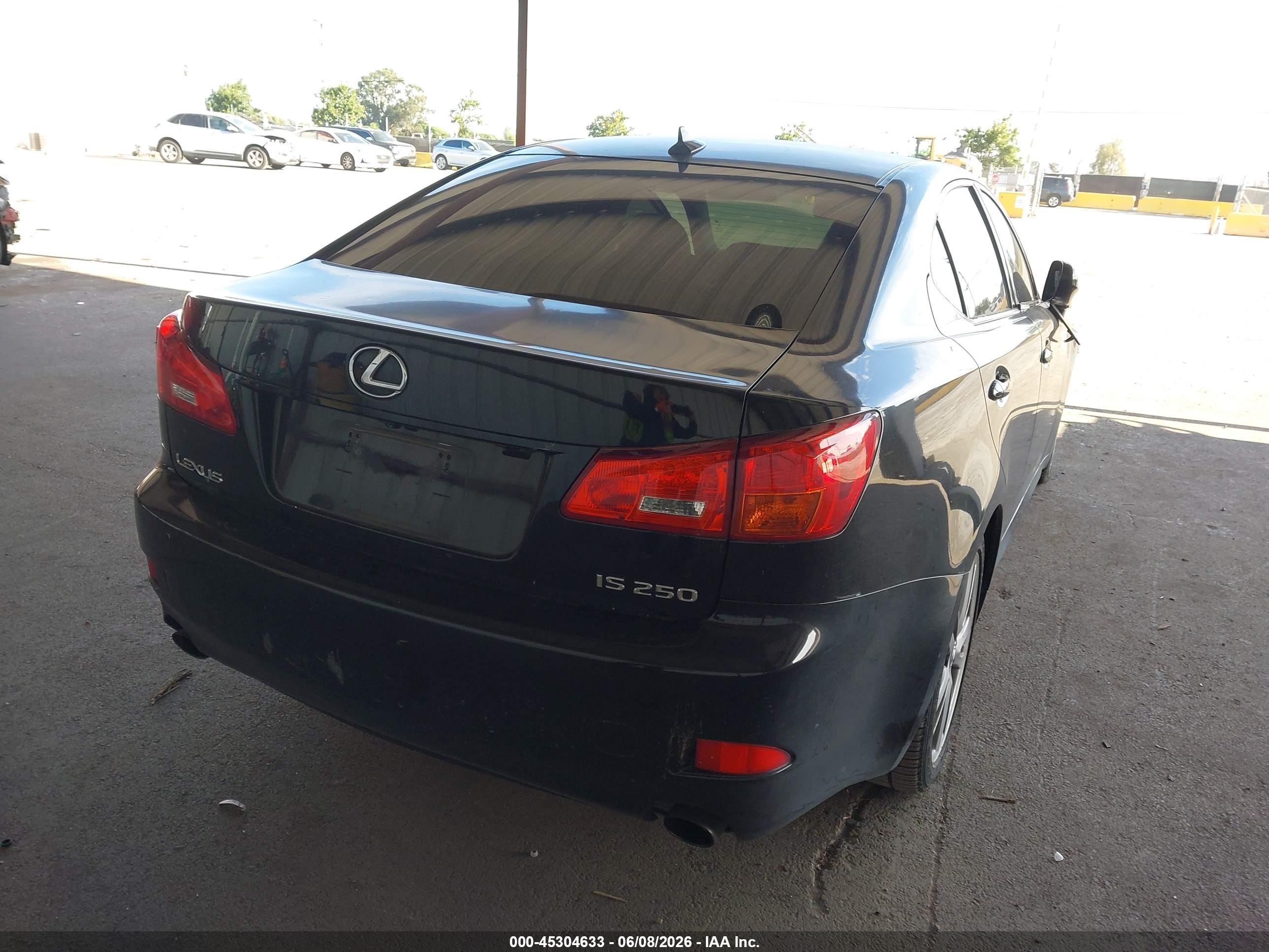 2008 Lexus Is 250 Black vin: JTHBK262685059848