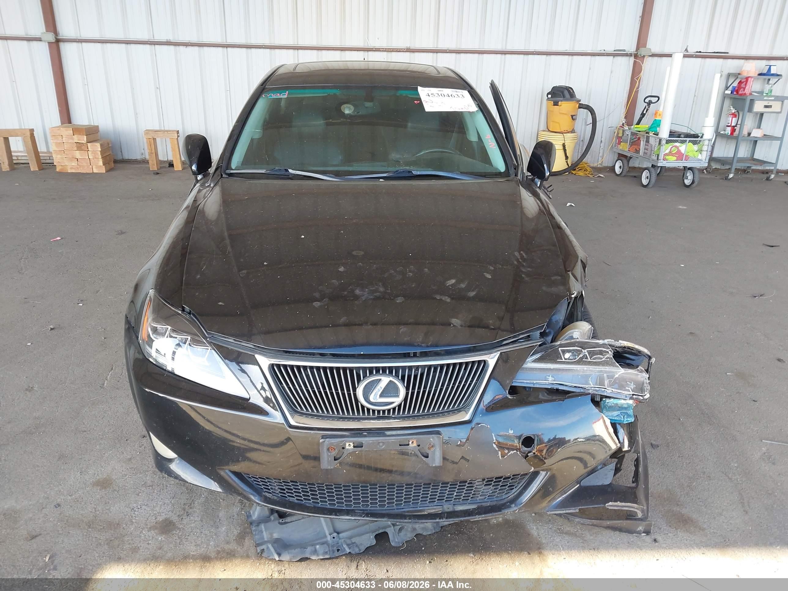 2008 Lexus Is 250 Black vin: JTHBK262685059848