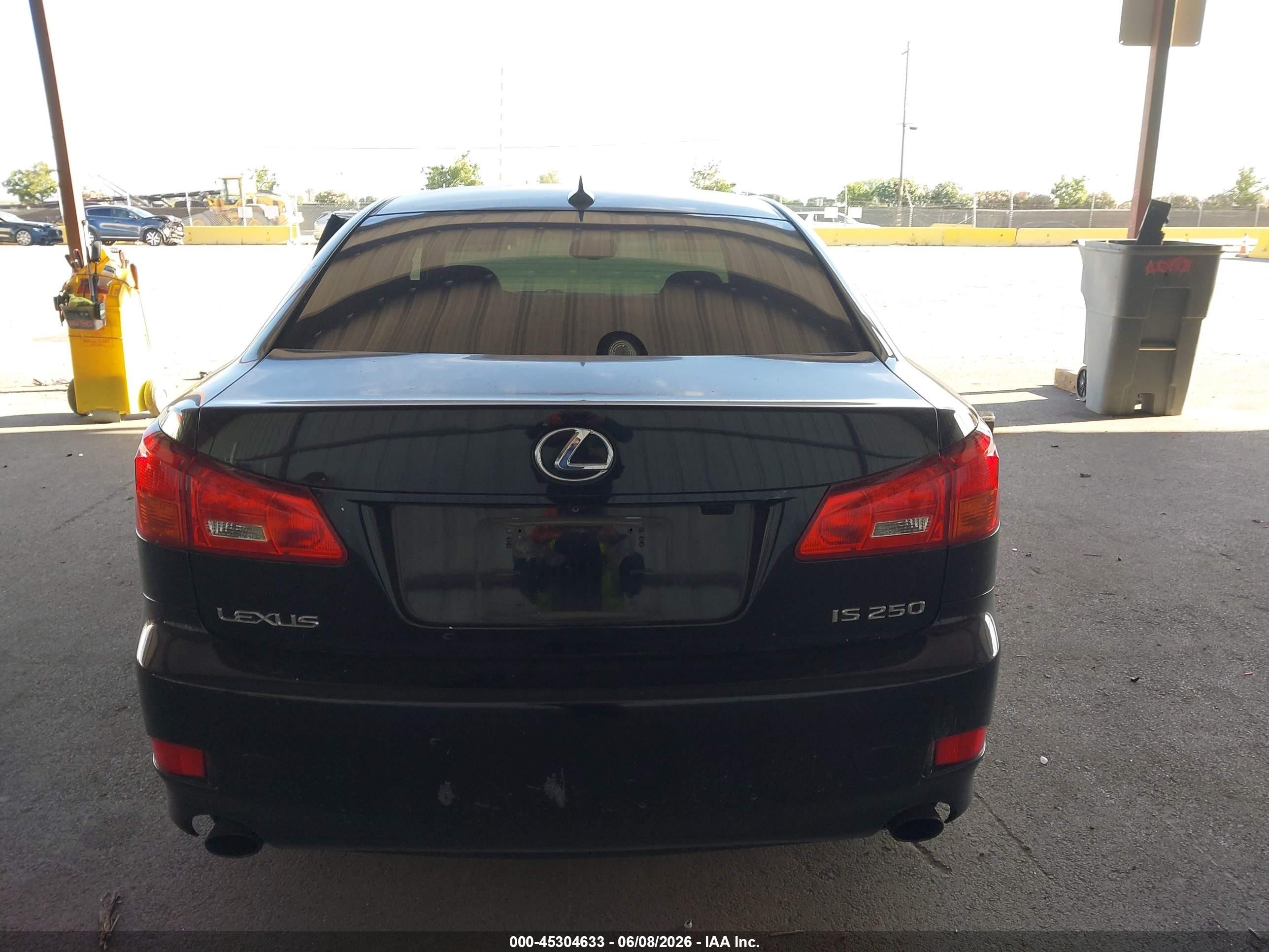 2008 Lexus Is 250 Black vin: JTHBK262685059848