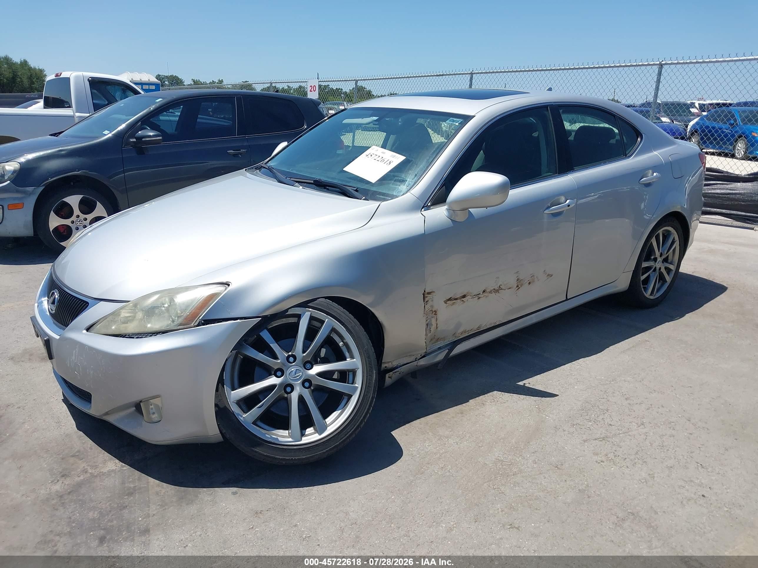 2008 Lexus Is 250   Silver vin: JTHBK262685062734