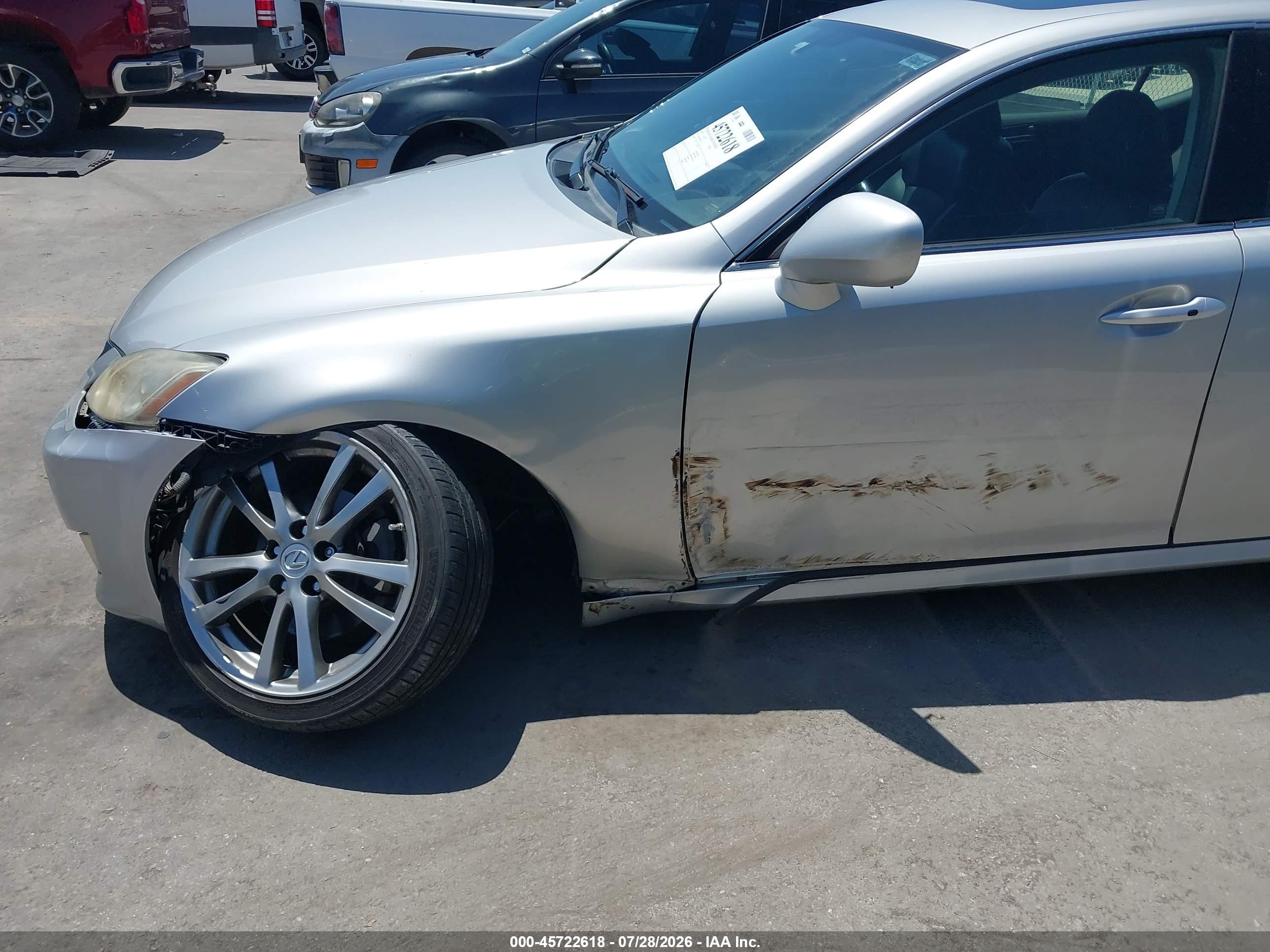 2008 Lexus Is 250   Silver vin: JTHBK262685062734