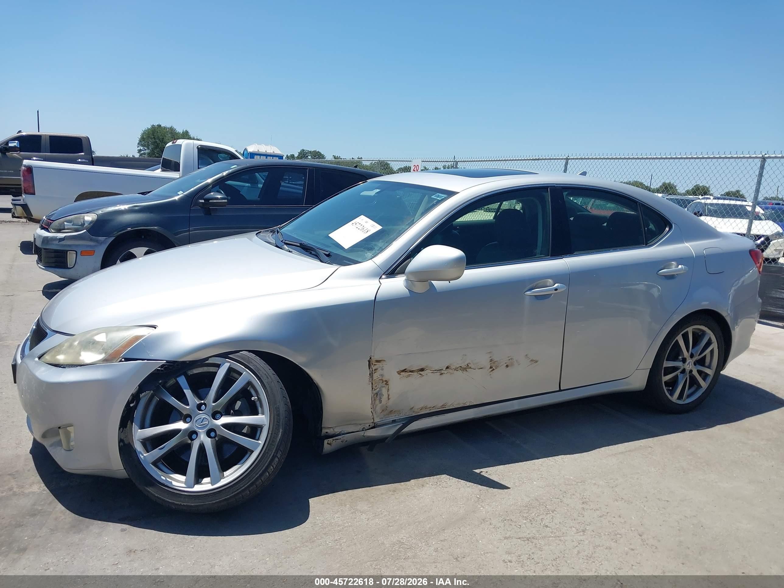 2008 Lexus Is 250   Silver vin: JTHBK262685062734