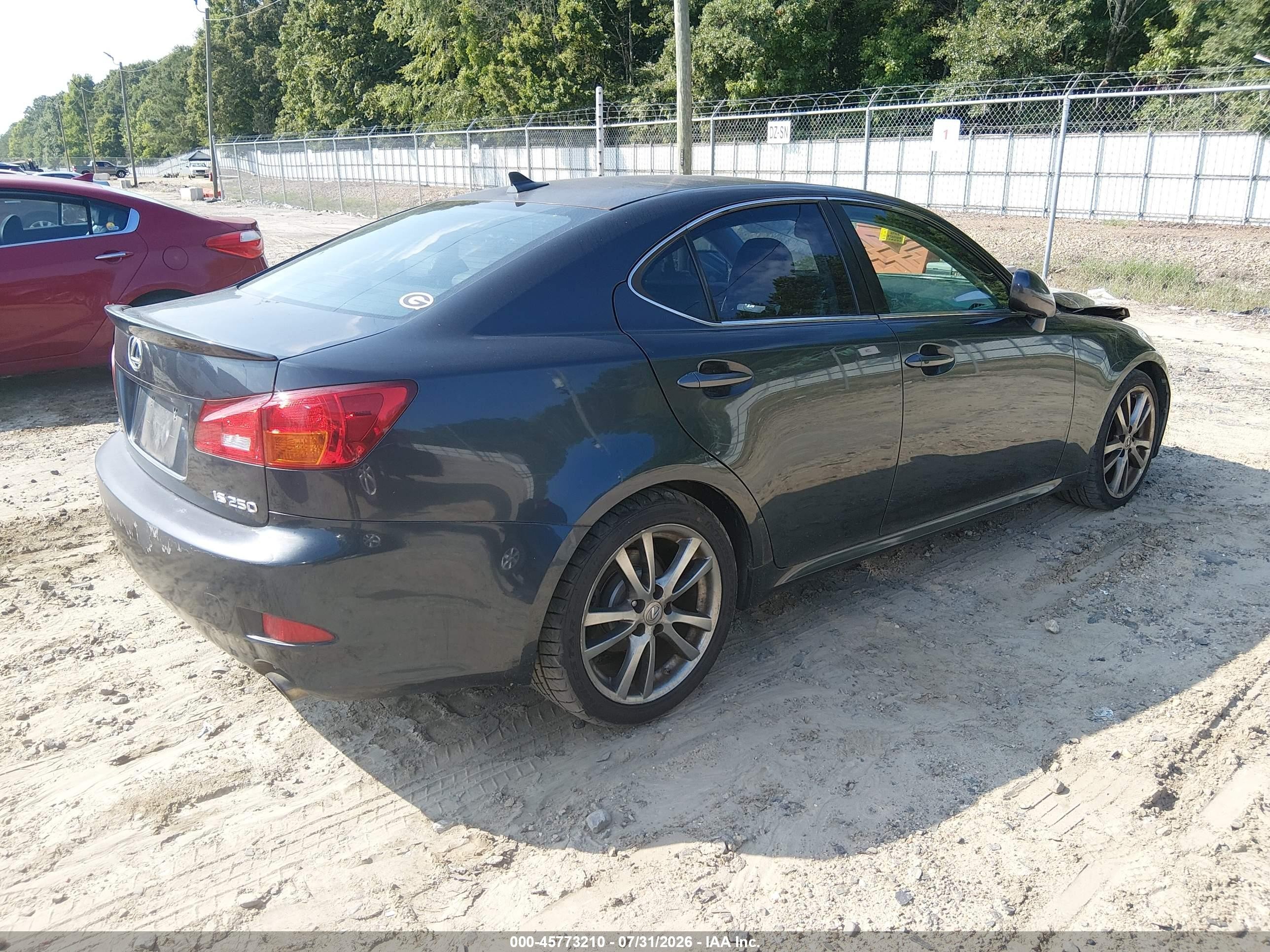 2008 Lexus Is 250 Black vin: JTHBK262685071546
