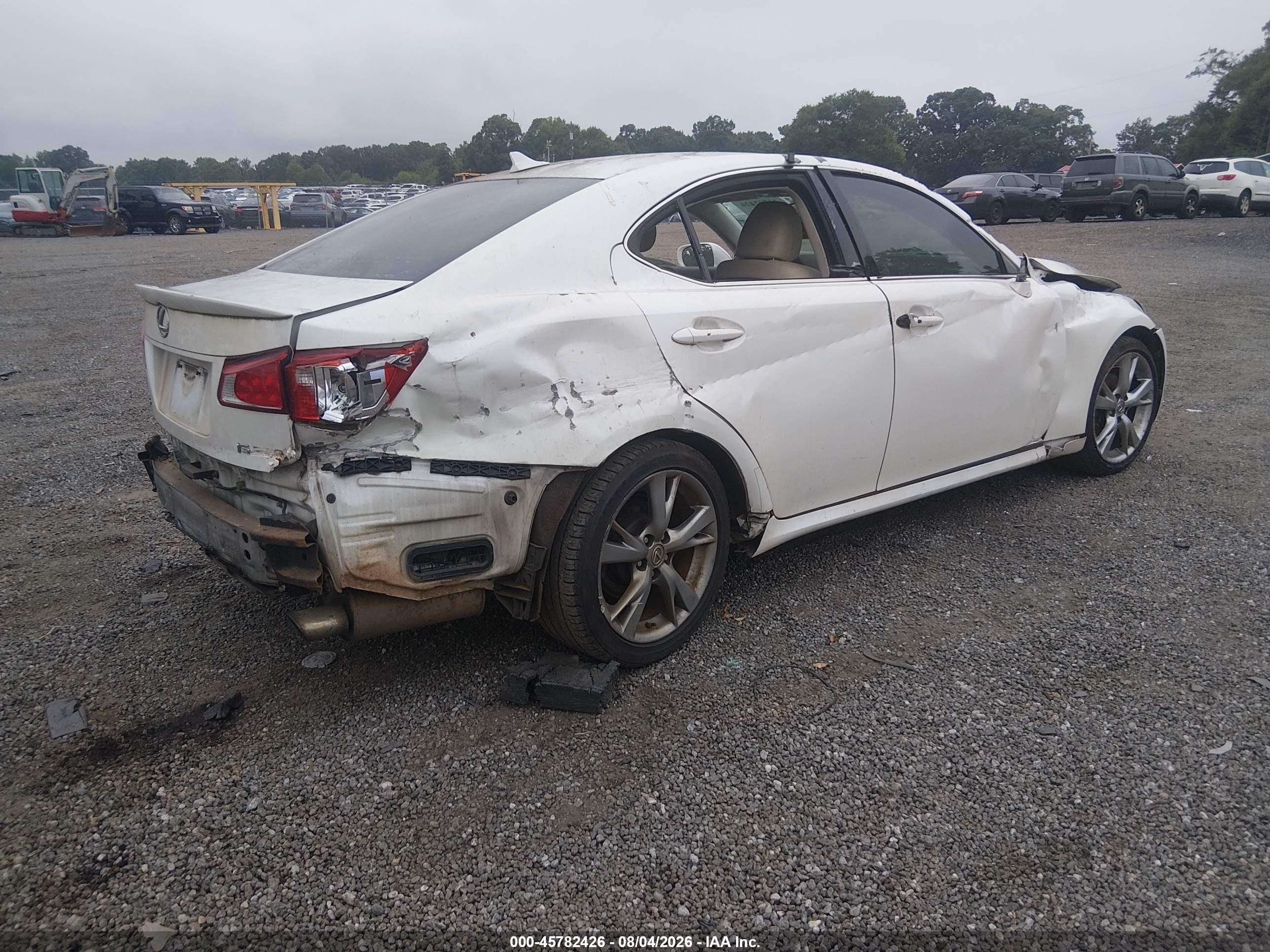 2009 Lexus Is 250 White vin: JTHBK262692086793