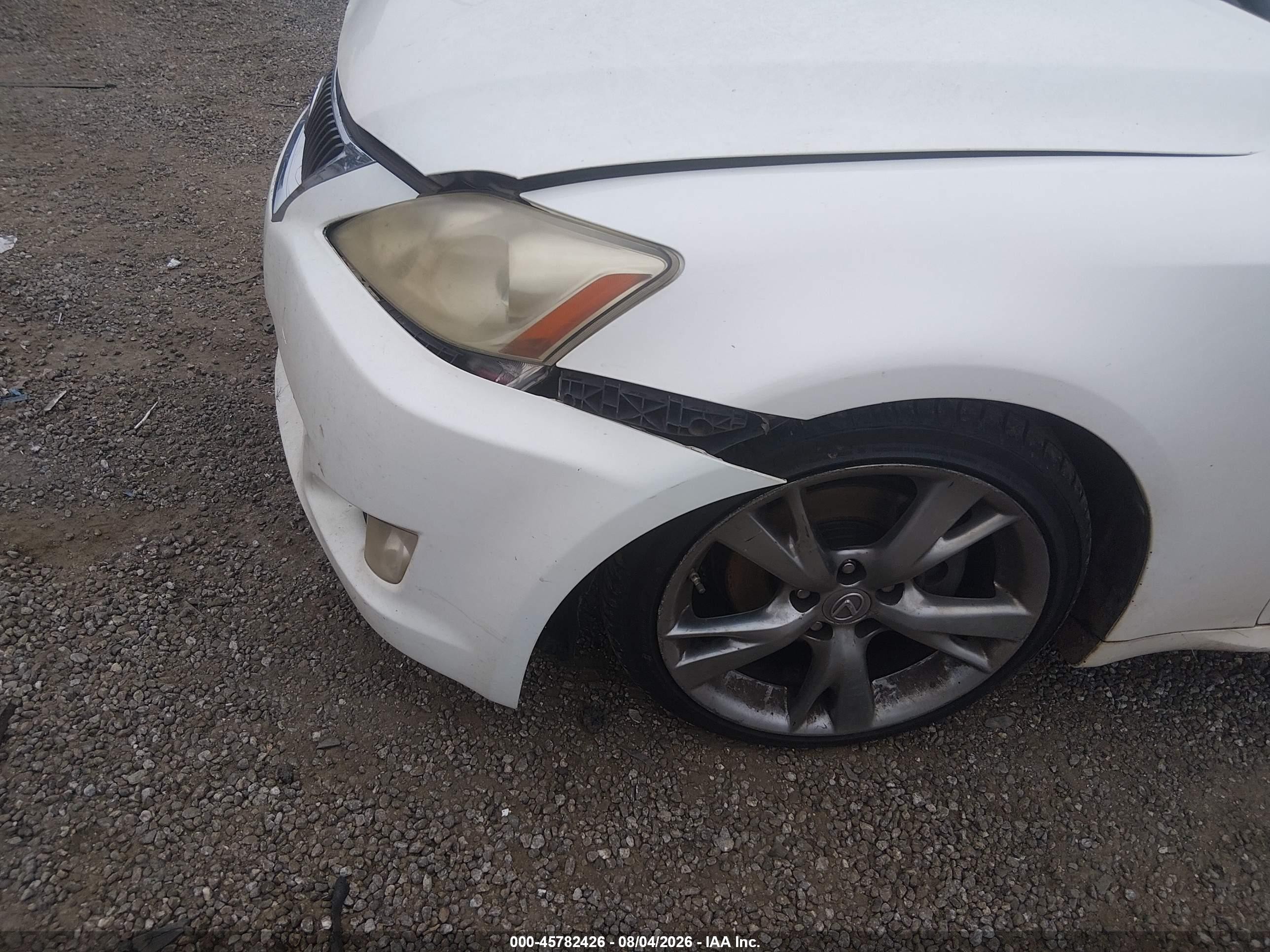 2009 Lexus Is 250 White vin: JTHBK262692086793