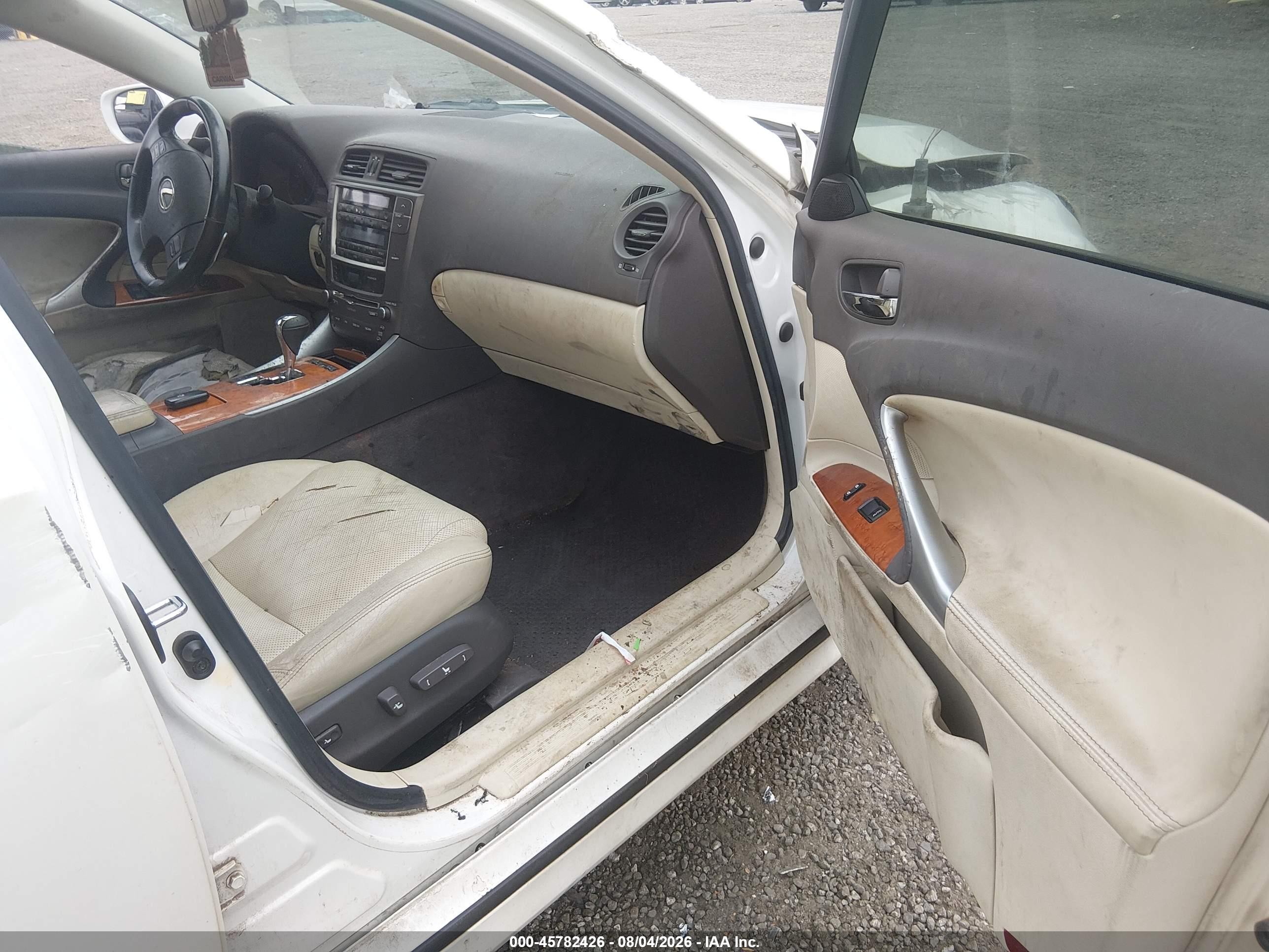 2009 Lexus Is 250 White vin: JTHBK262692086793