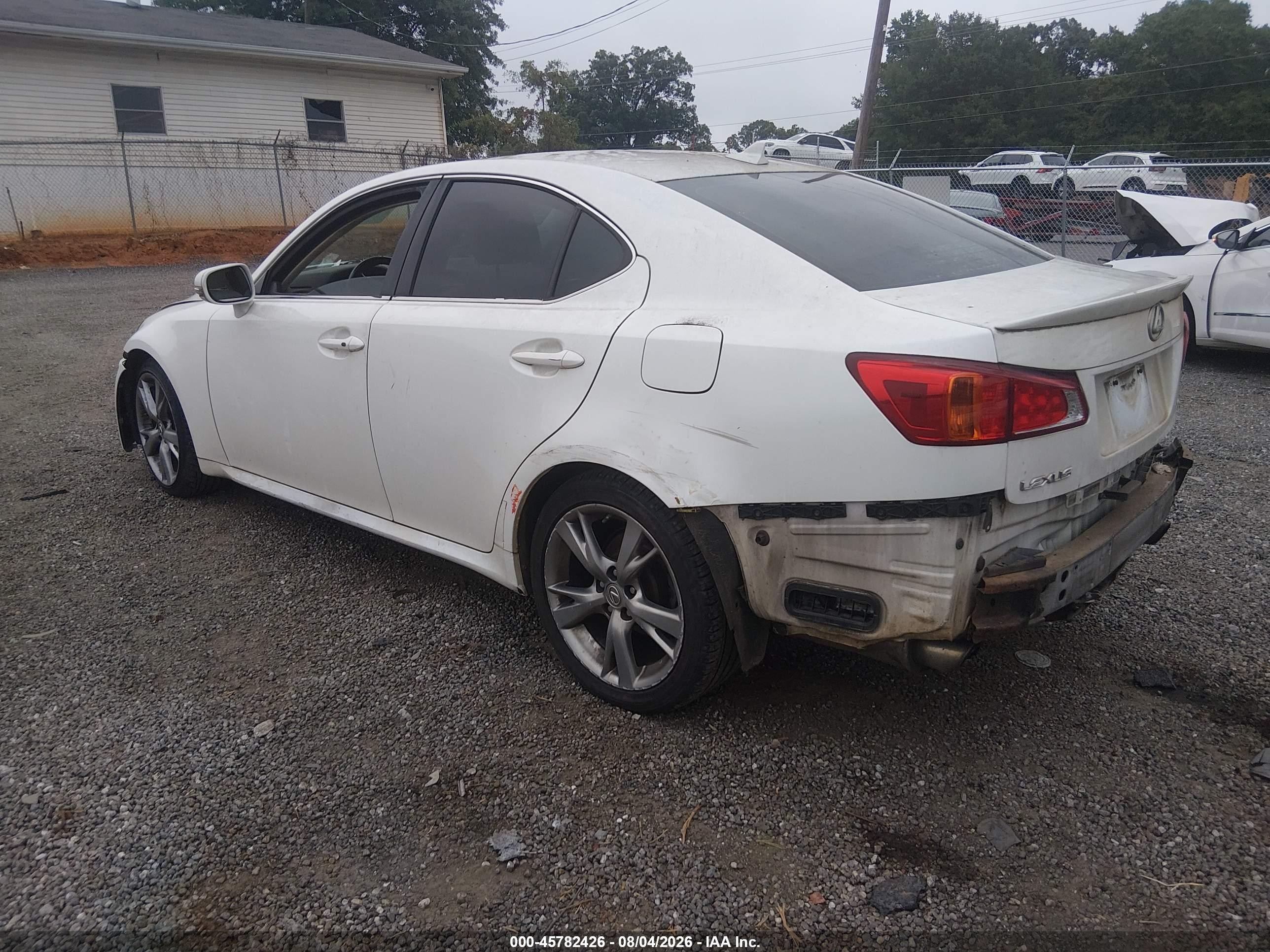 2009 Lexus Is 250 White vin: JTHBK262692086793