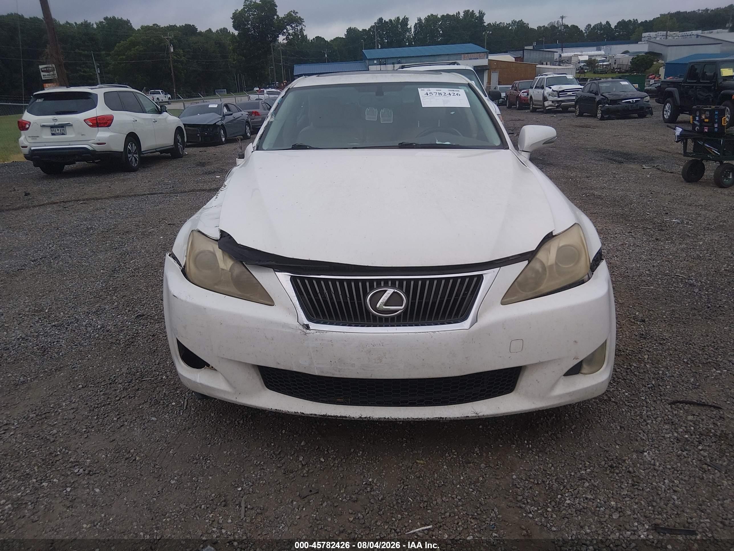 2009 Lexus Is 250 White vin: JTHBK262692086793
