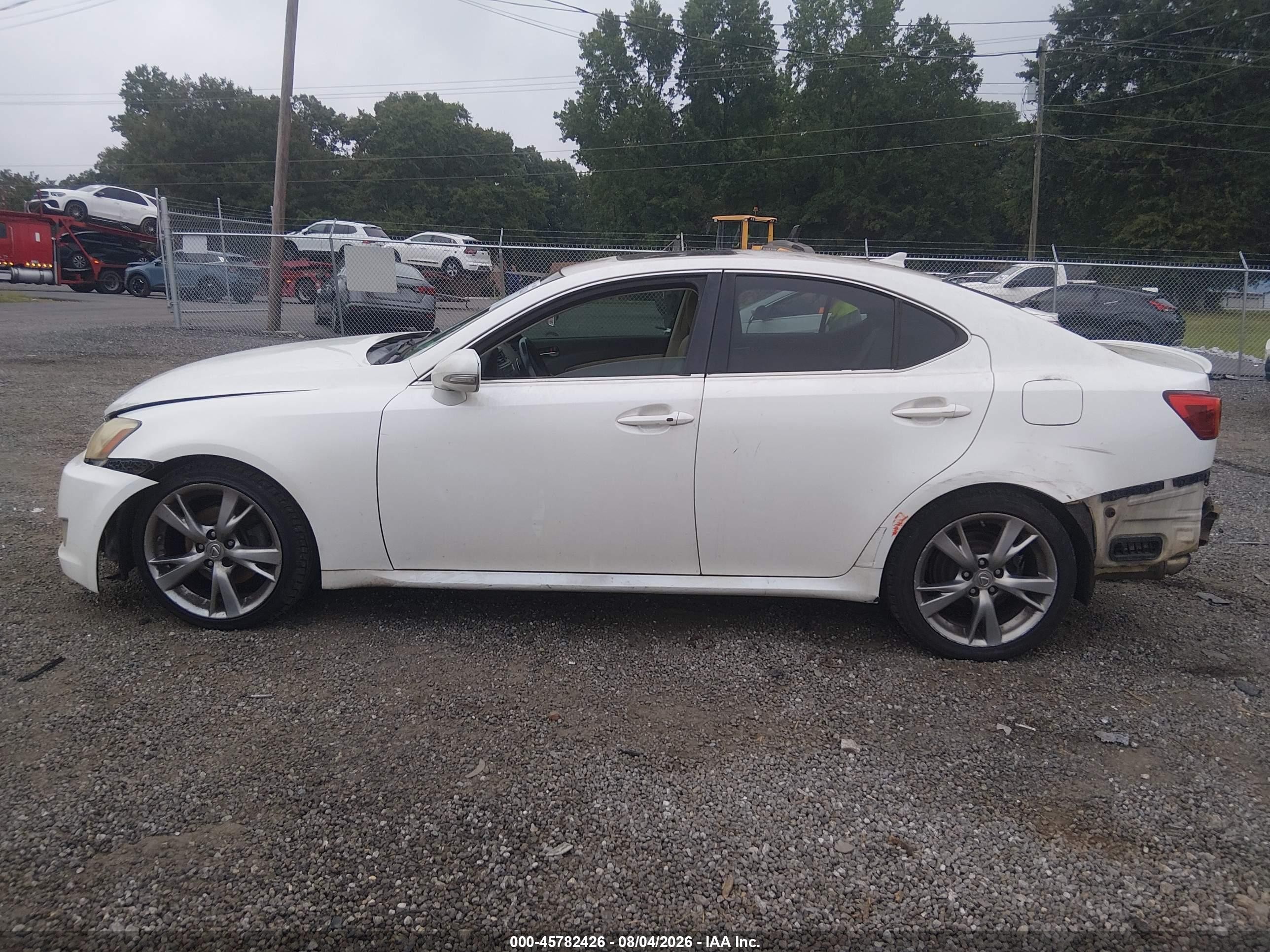 2009 Lexus Is 250 White vin: JTHBK262692086793