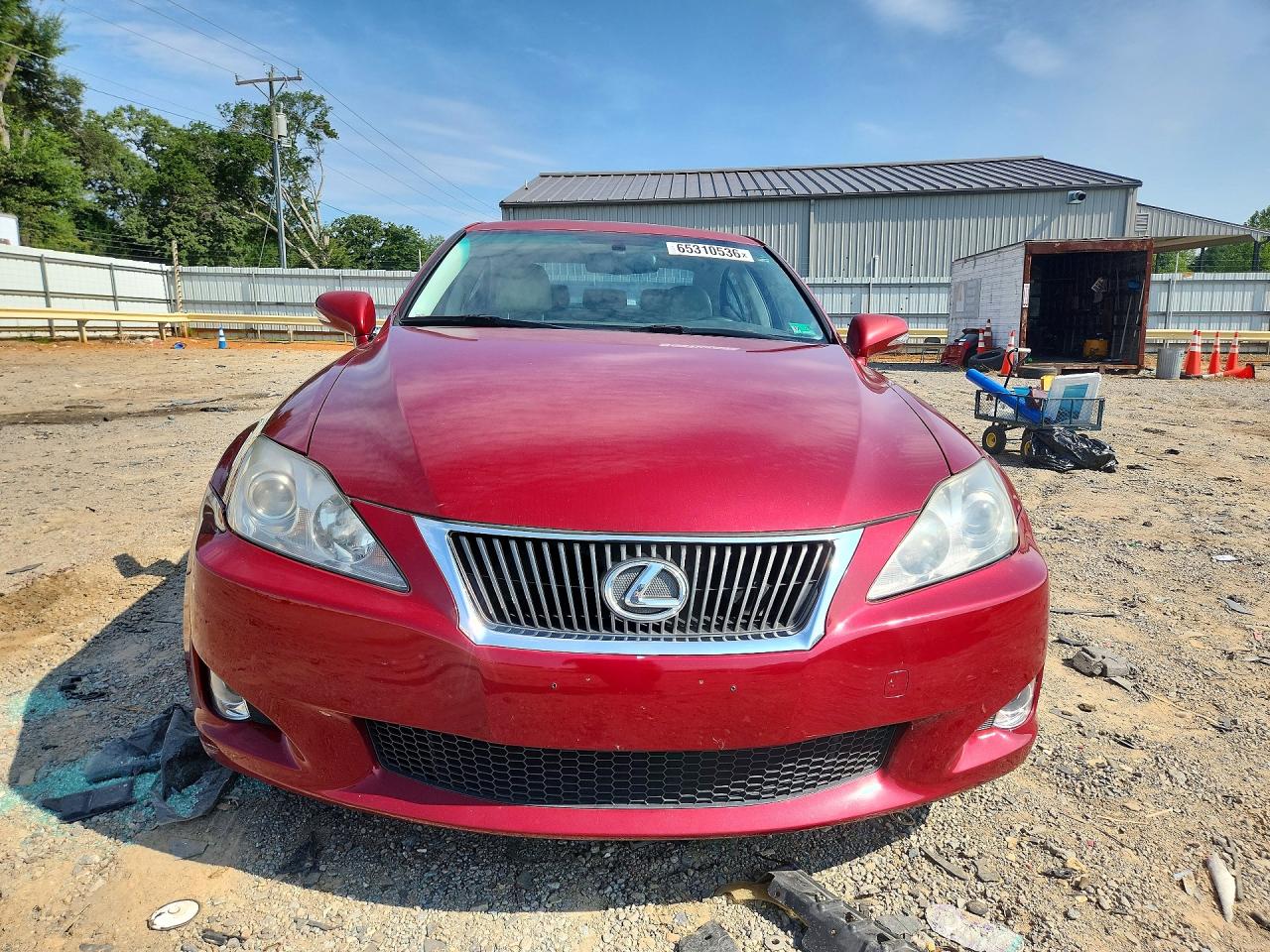 2009 Lexus Is 250 Base Red vin: JTHBK262692091055