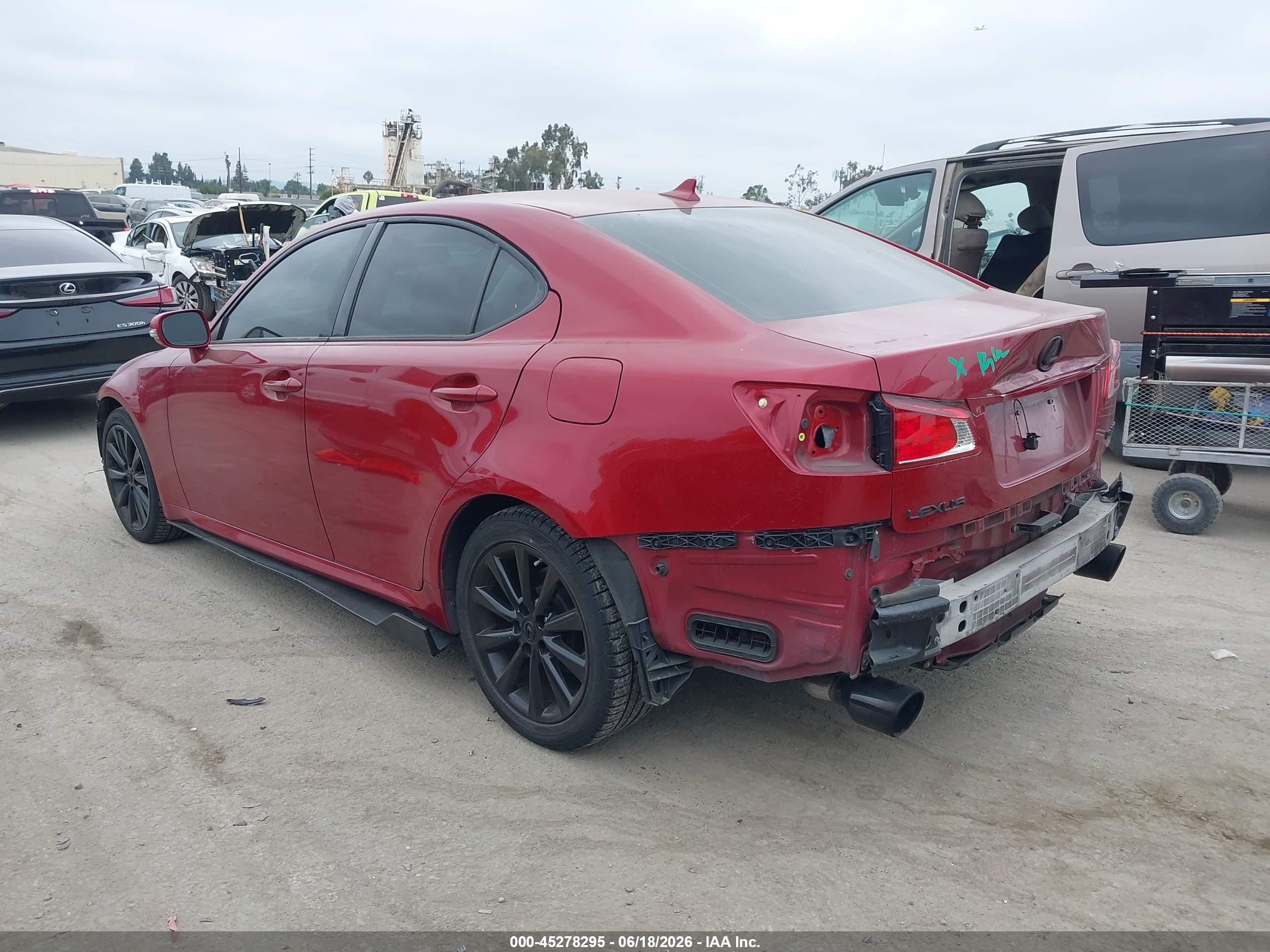 2009 Lexus Is 250   Red vin: JTHBK262695104823