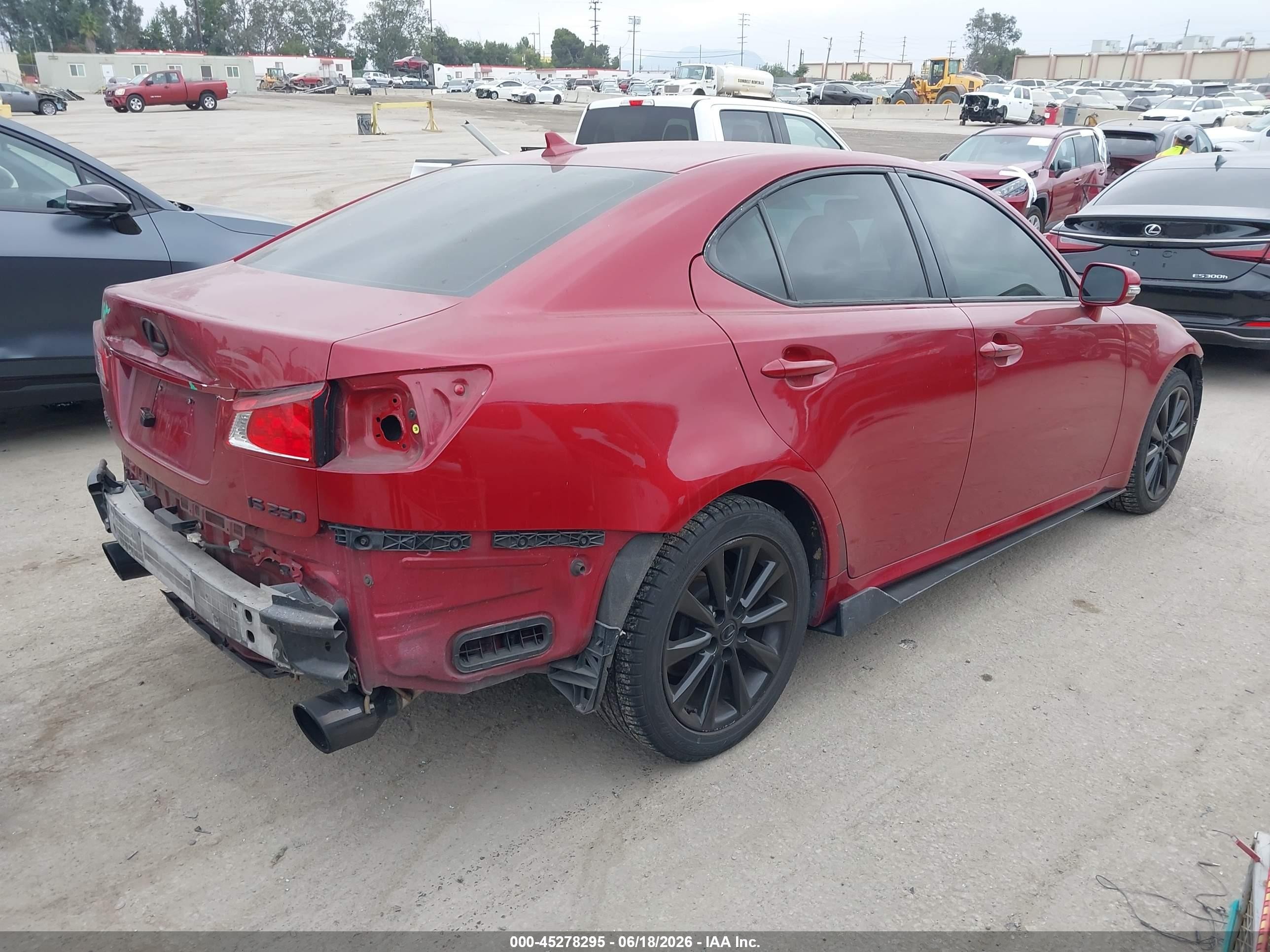 2009 Lexus Is 250   Red vin: JTHBK262695104823