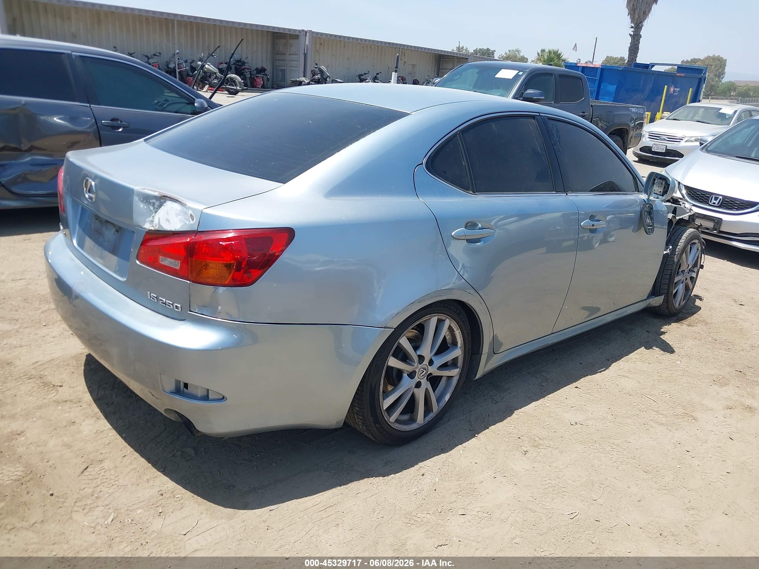 2006 Lexus Is 250   Light Blue vin: JTHBK262762010401