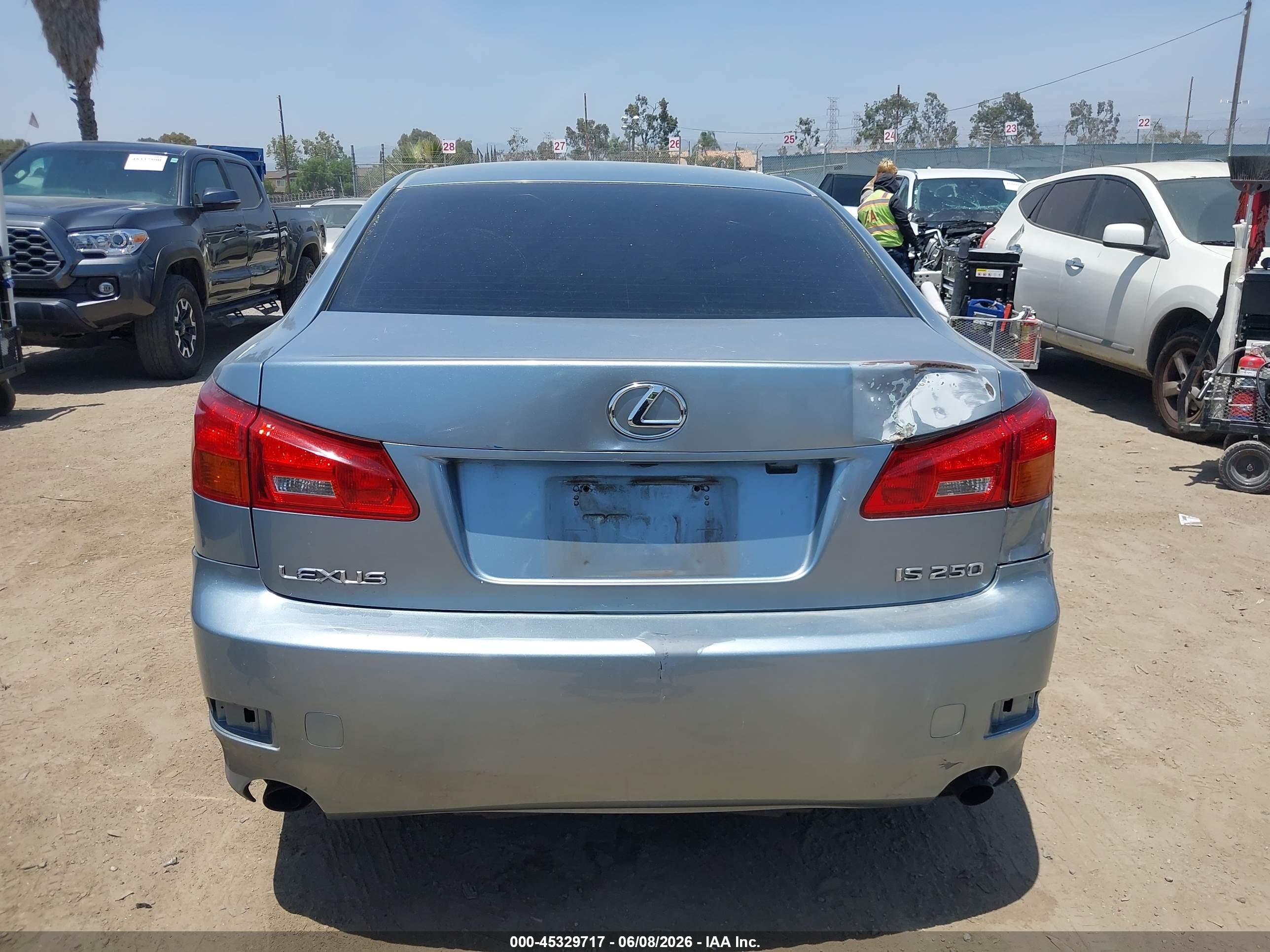 2006 Lexus Is 250   Light Blue vin: JTHBK262762010401