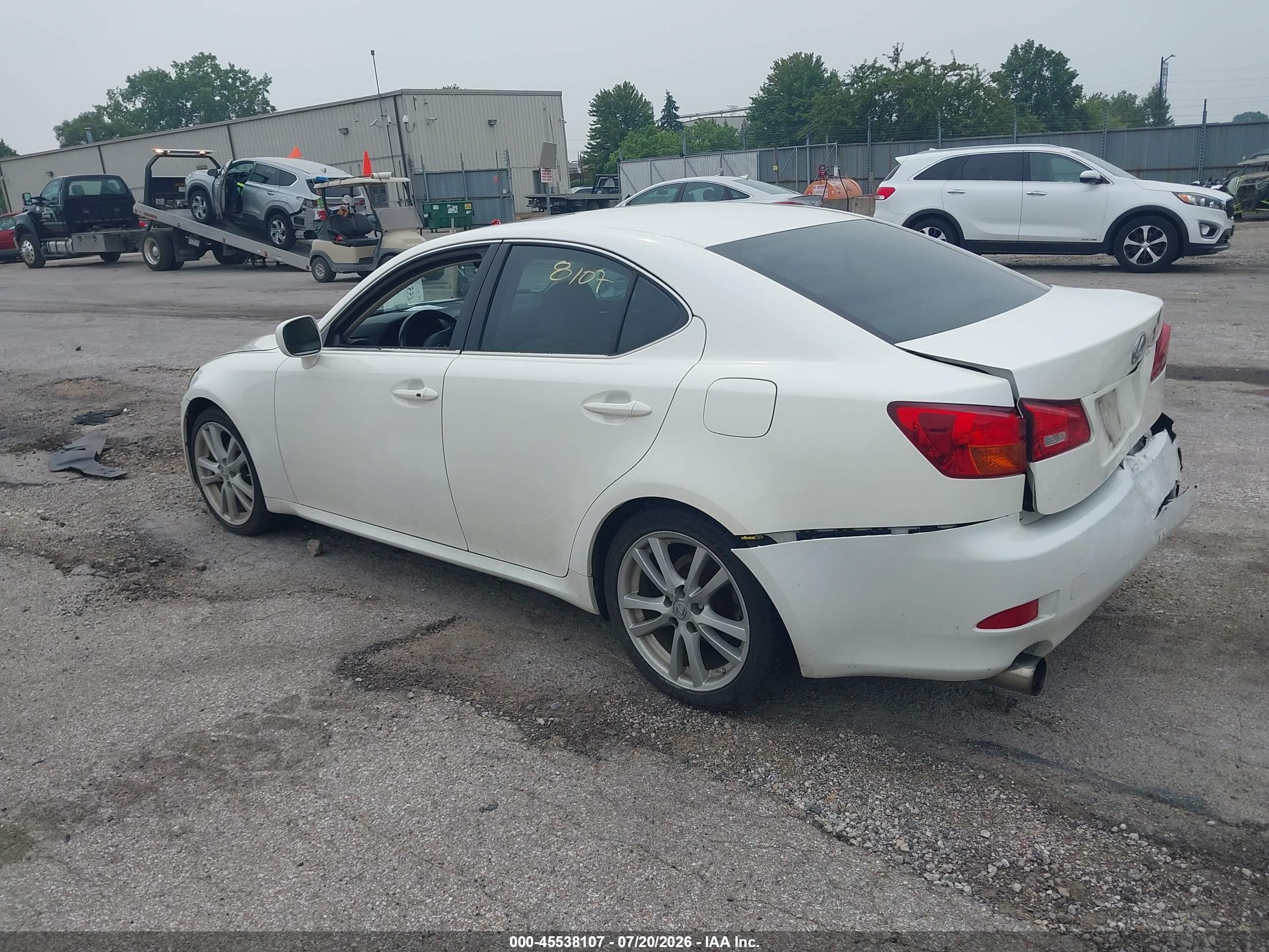 2006 Lexus Is 250 White vin: JTHBK262762018322
