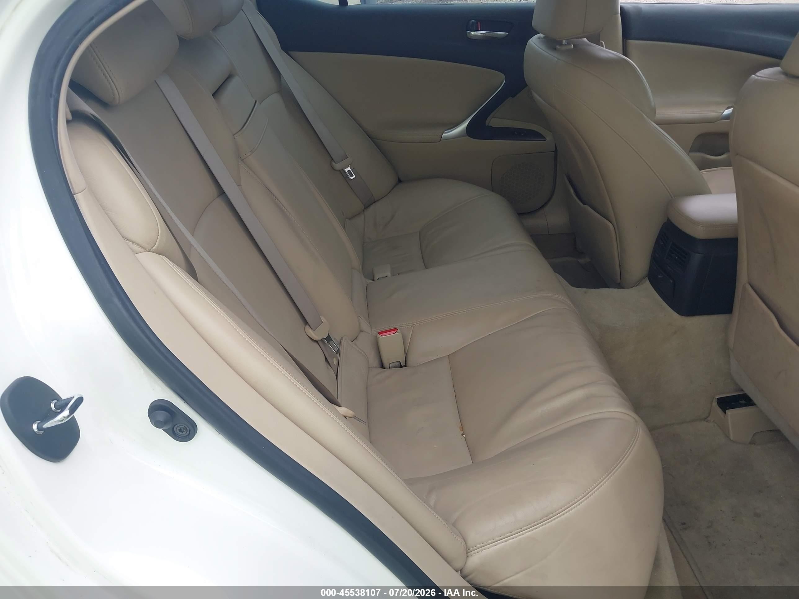 2006 Lexus Is 250 White vin: JTHBK262762018322