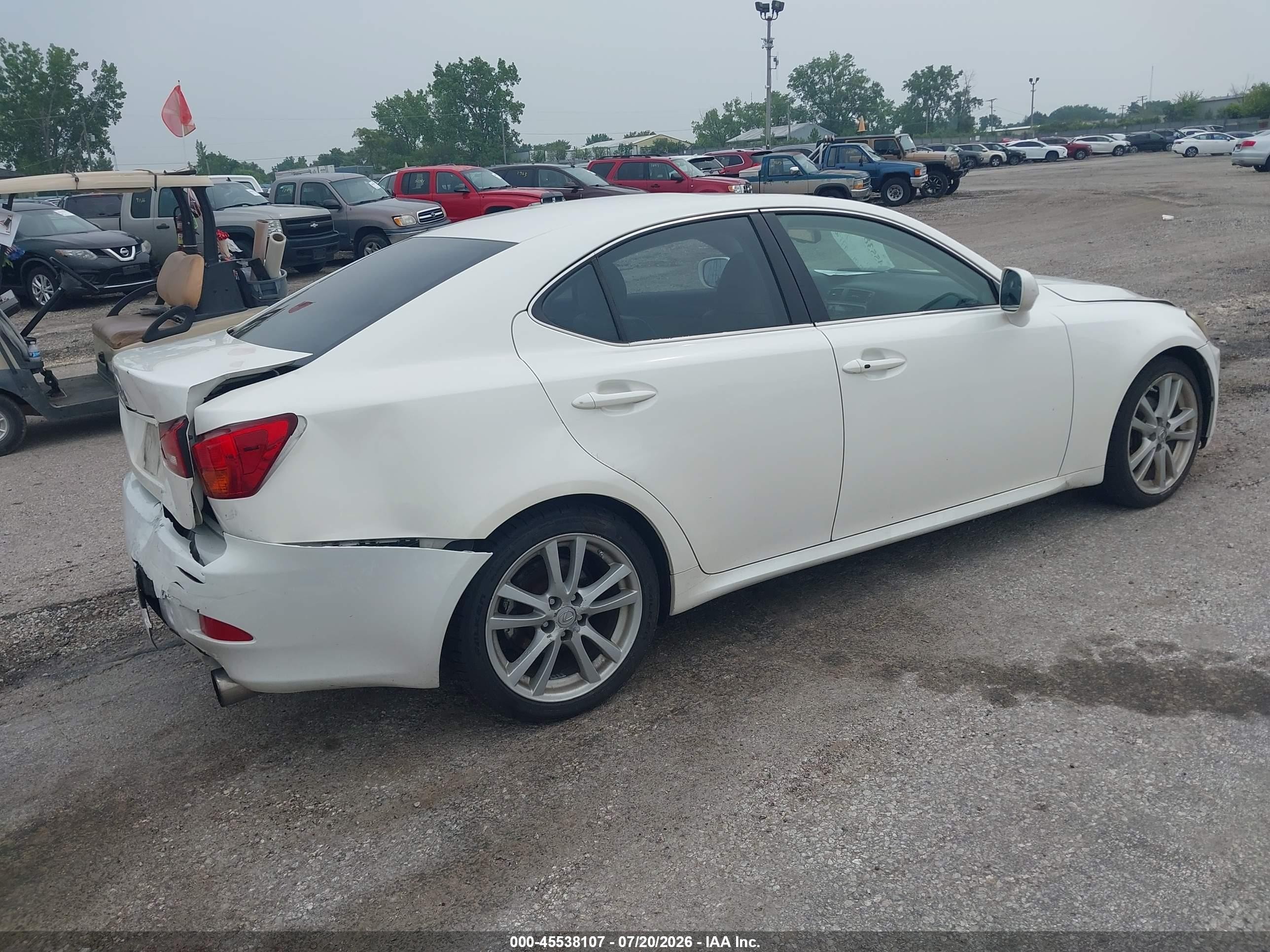 2006 Lexus Is 250 White vin: JTHBK262762018322