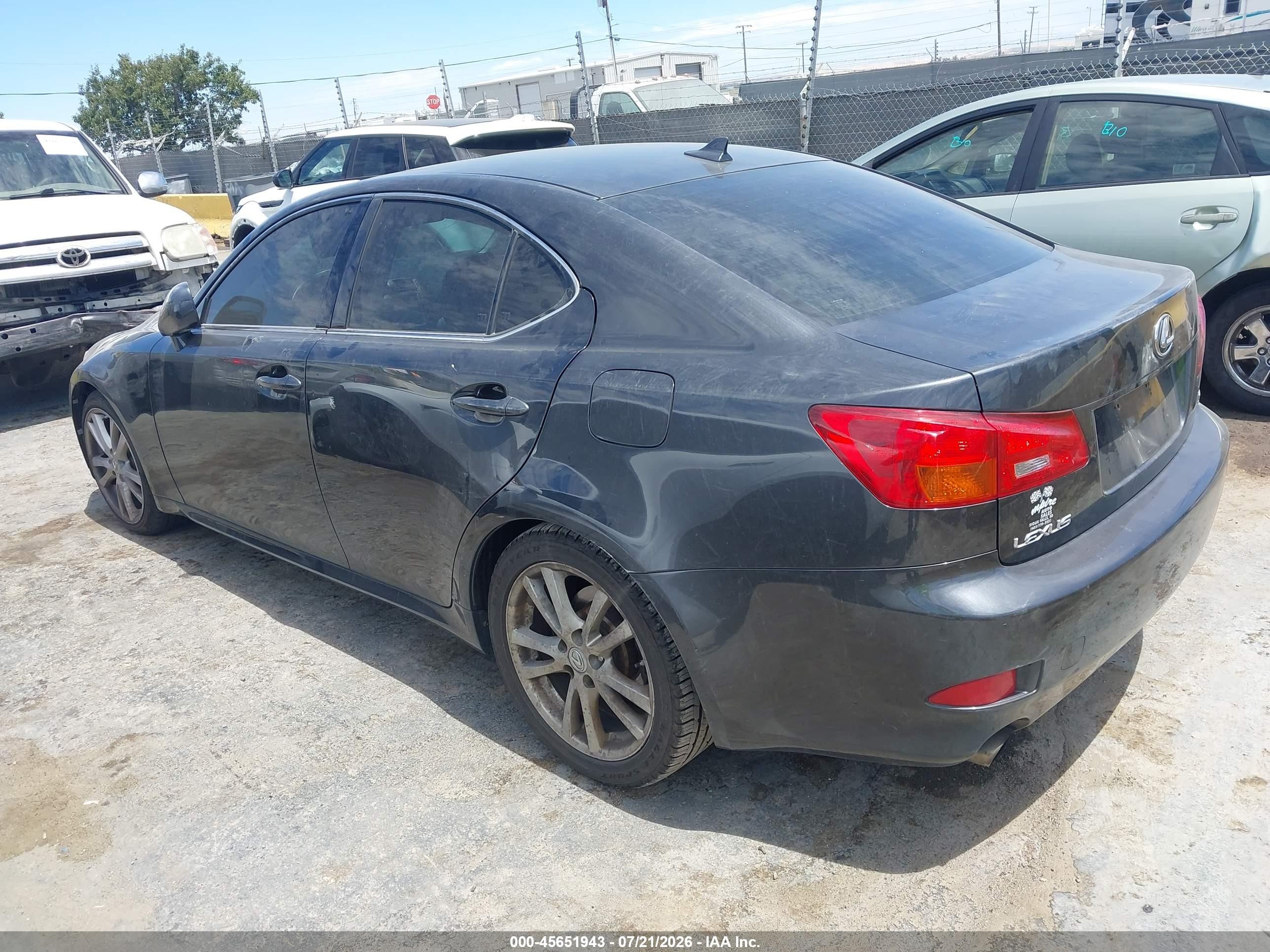 2007 Lexus Is 250   Gray vin: JTHBK262772037468
