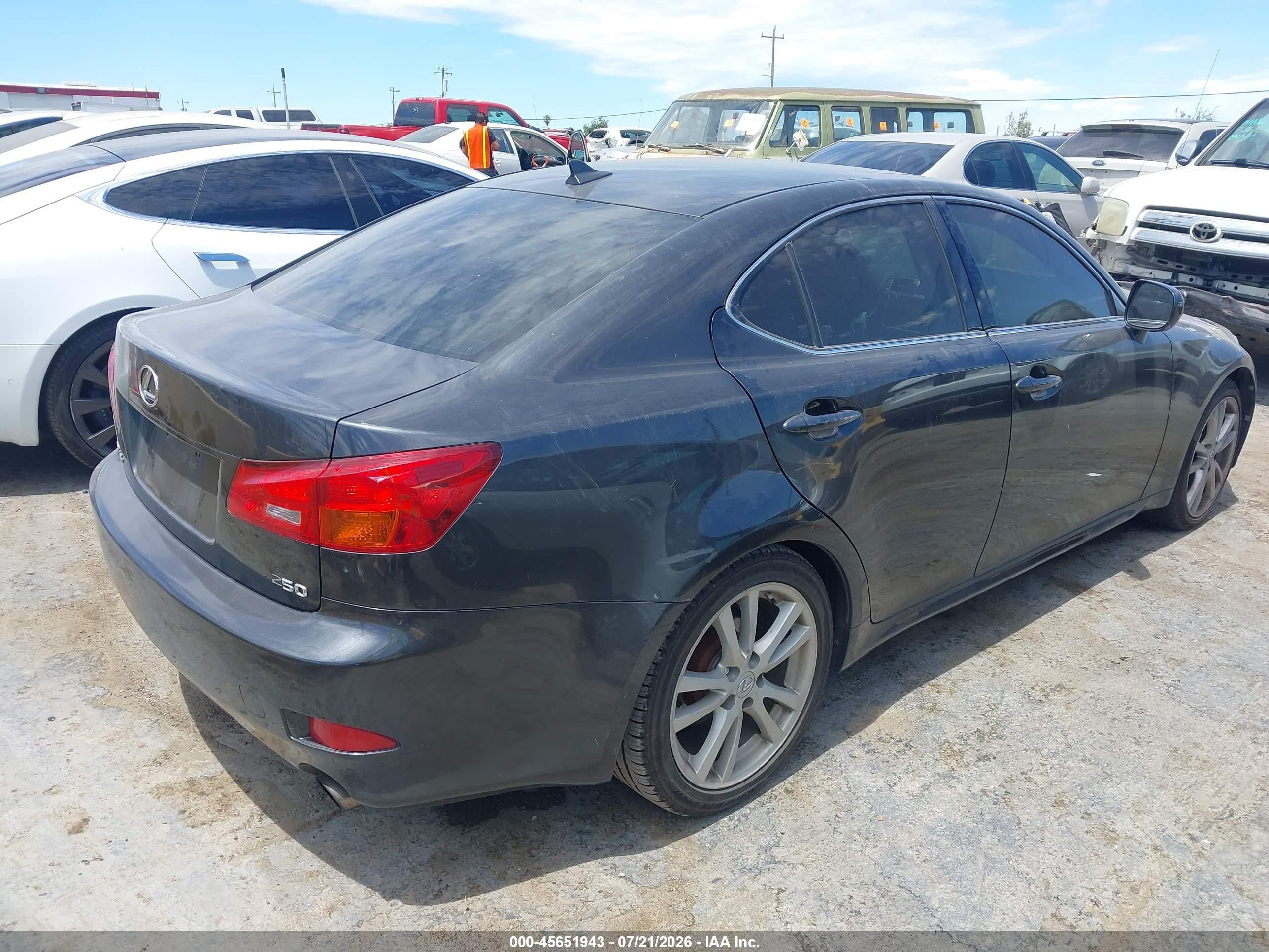 2007 Lexus Is 250   Gray vin: JTHBK262772037468