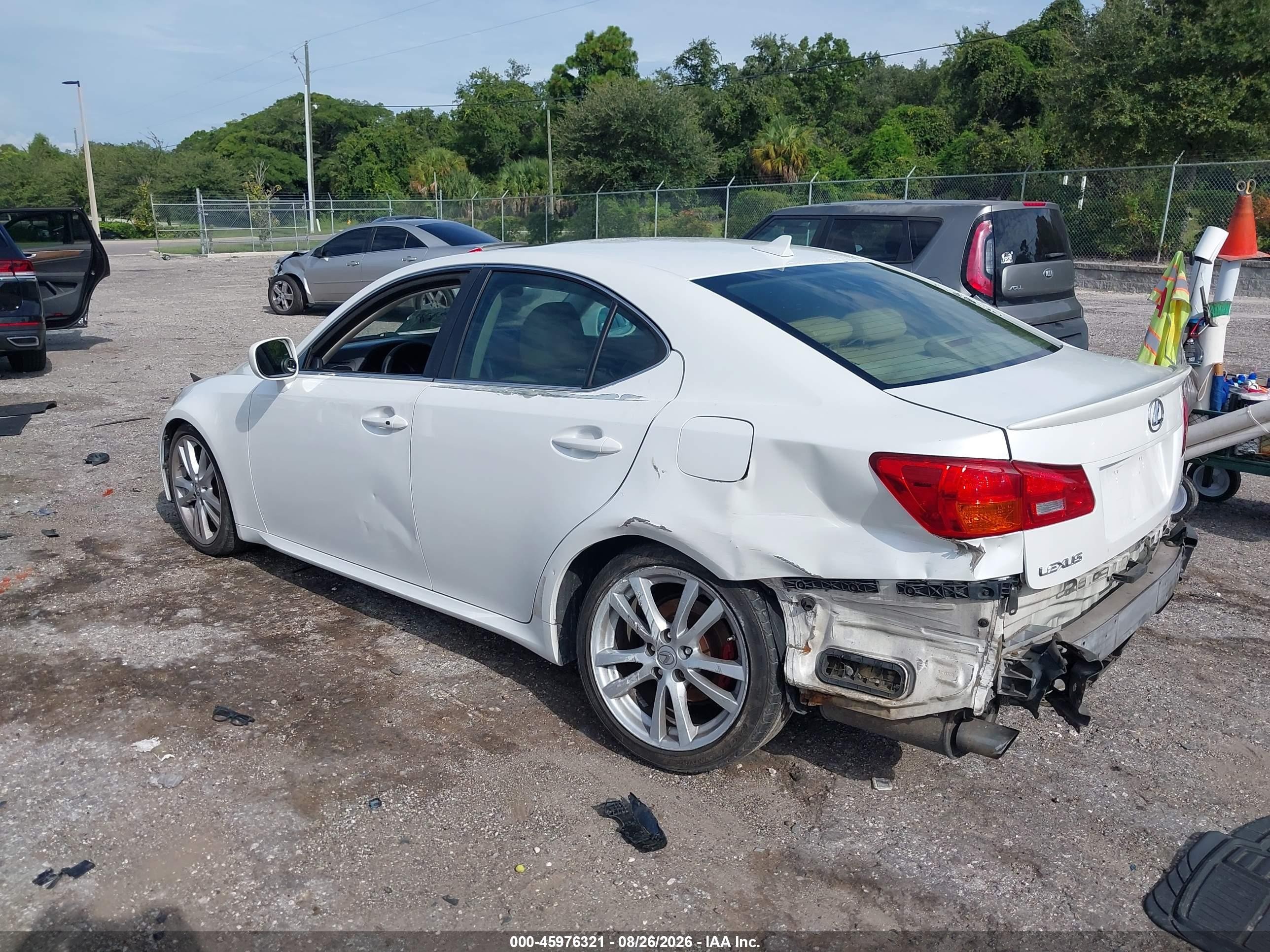 2007 Lexus Is 250 White vin: JTHBK262772039978