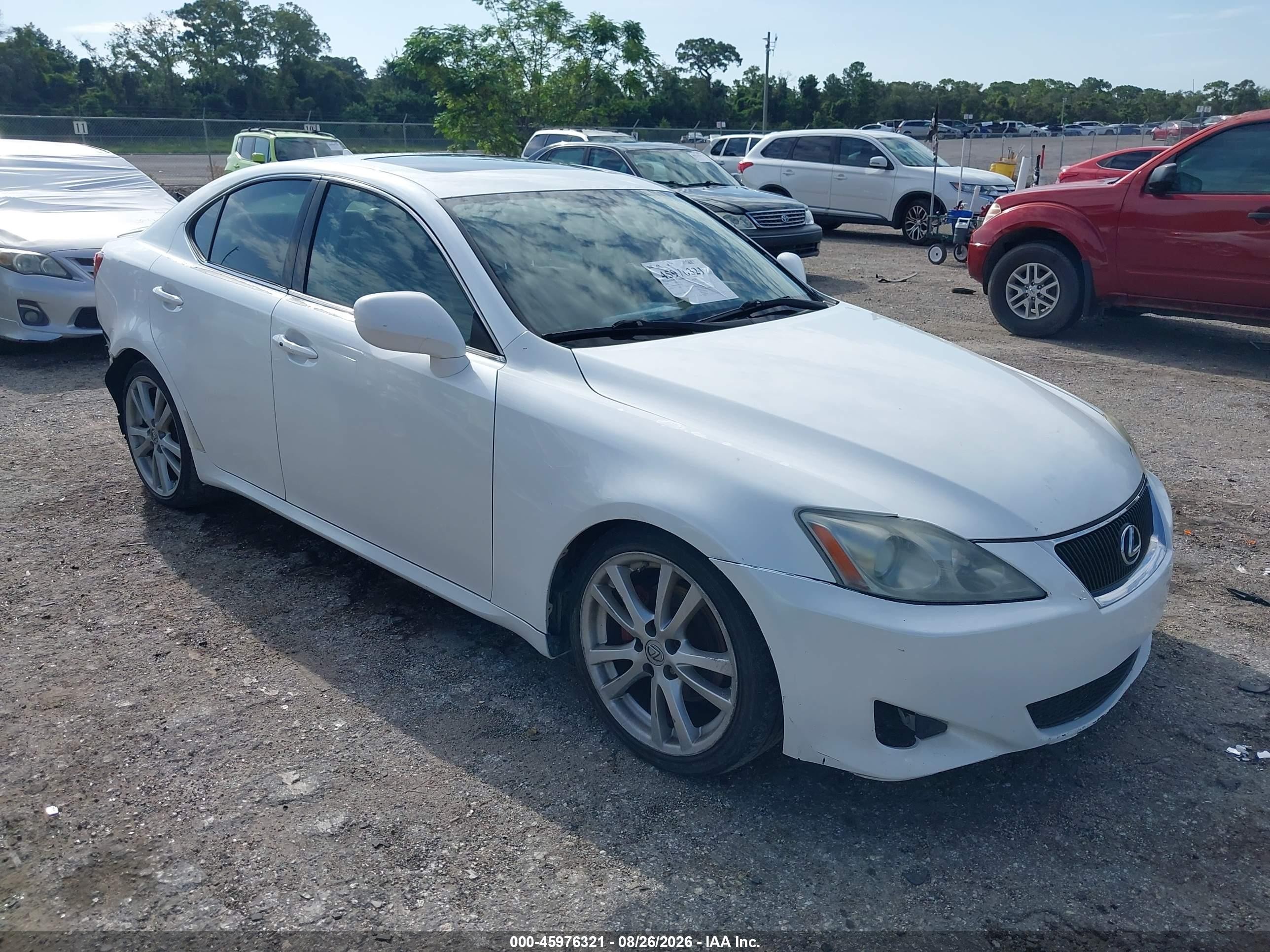 2007 Lexus Is 250 White vin: JTHBK262772039978