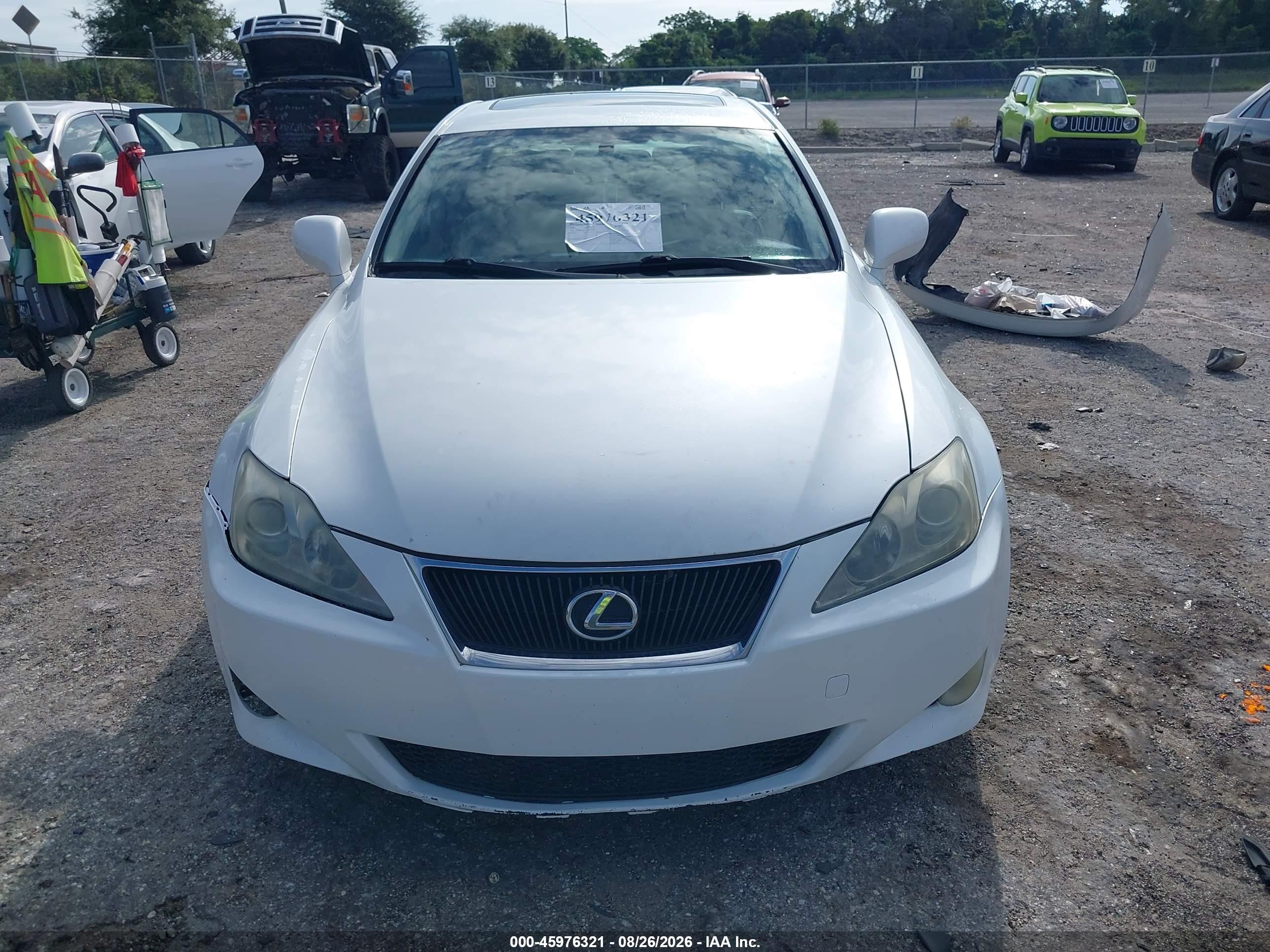 2007 Lexus Is 250 White vin: JTHBK262772039978