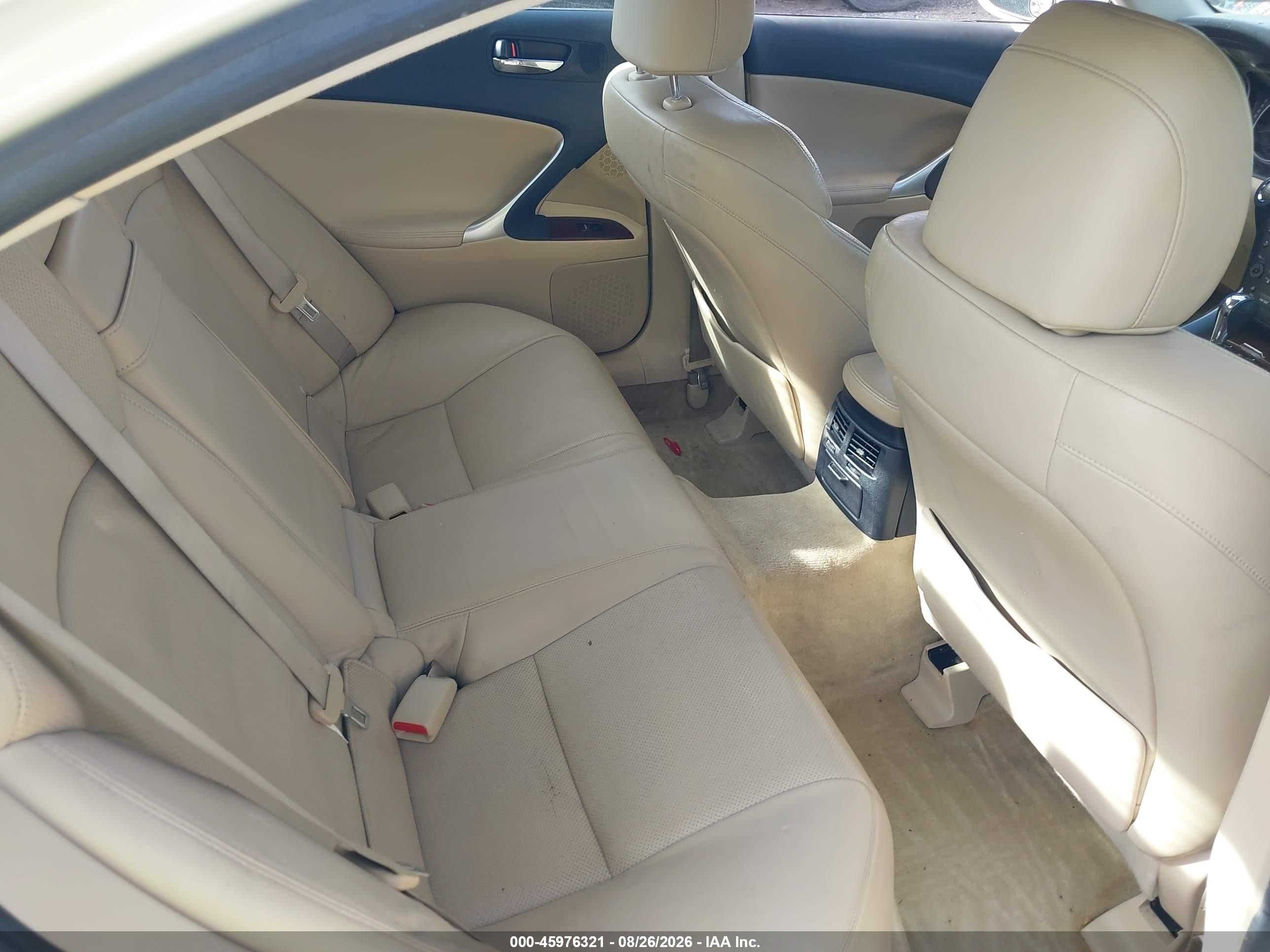 2007 Lexus Is 250 White vin: JTHBK262772039978