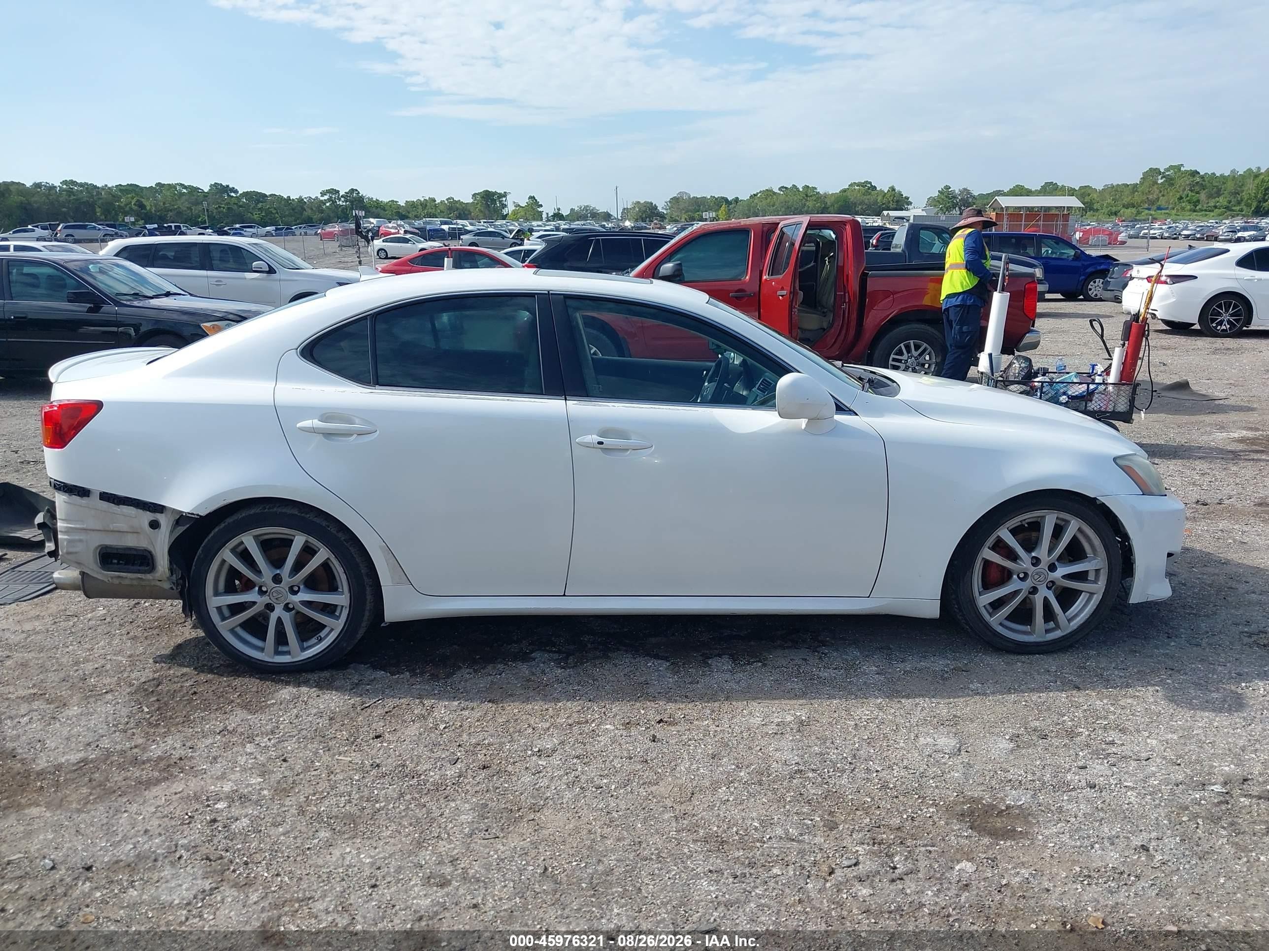 2007 Lexus Is 250 White vin: JTHBK262772039978