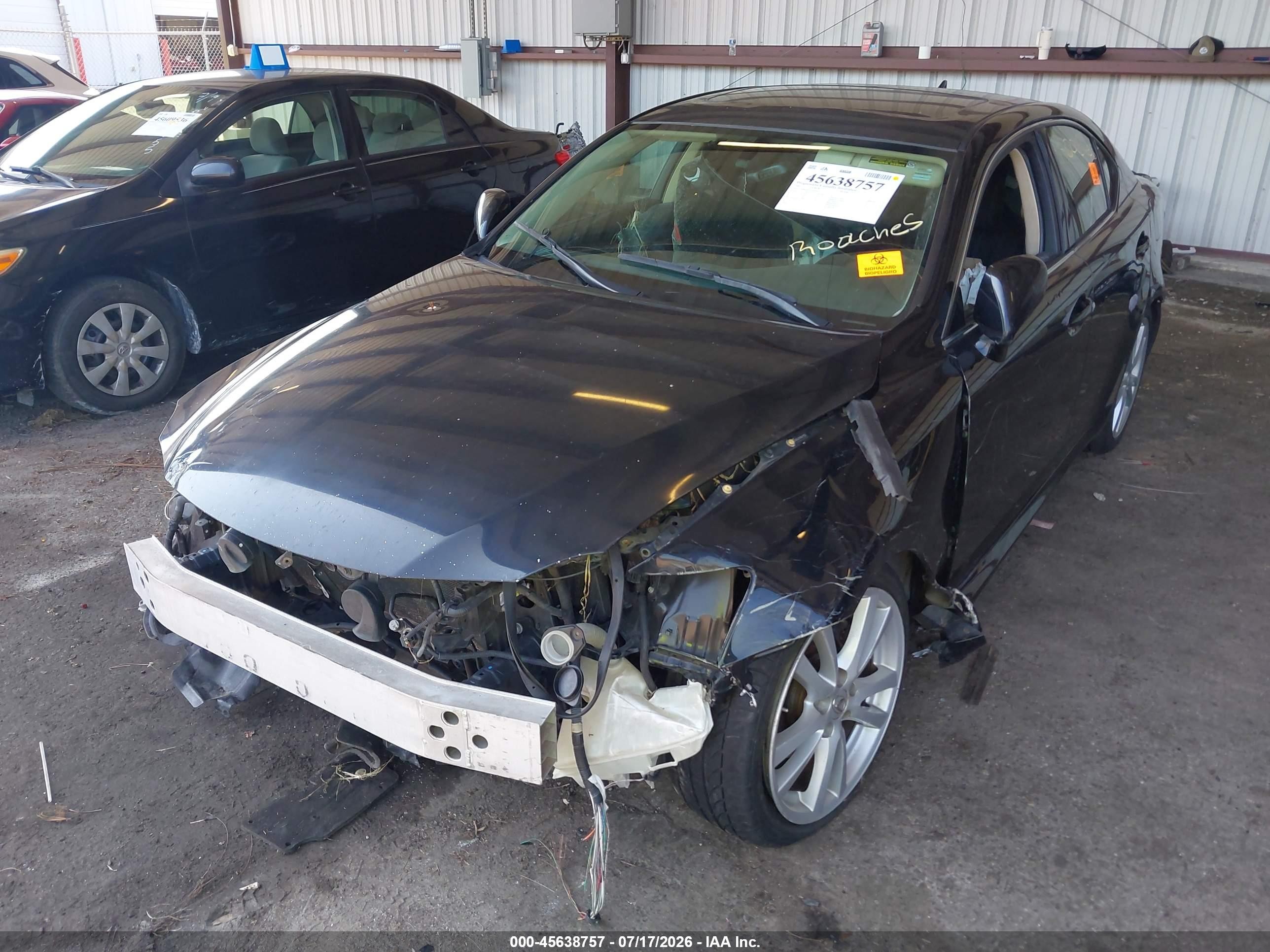 2007 Lexus Is 250   Black vin: JTHBK262772043920