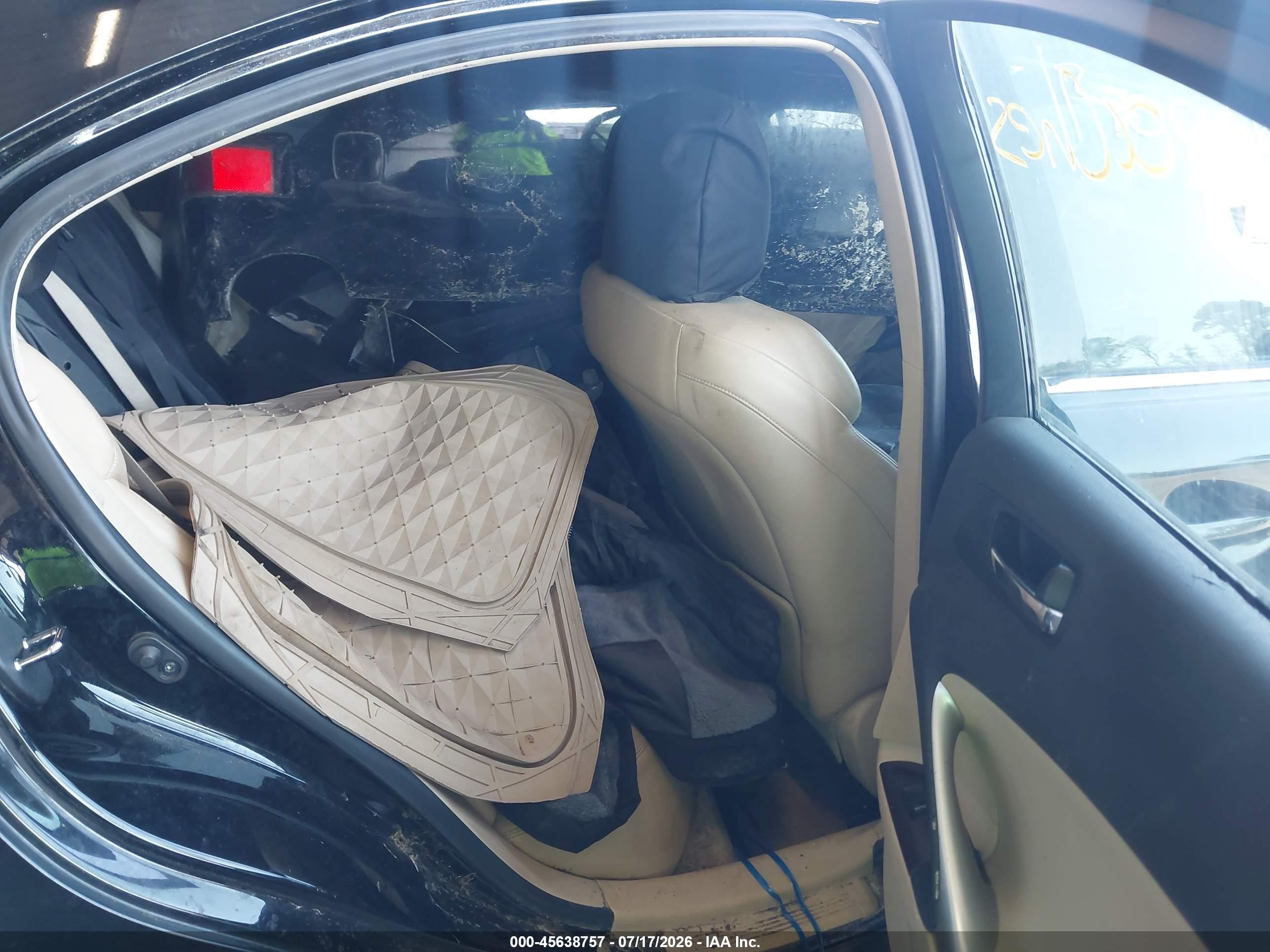 2007 Lexus Is 250   Black vin: JTHBK262772043920
