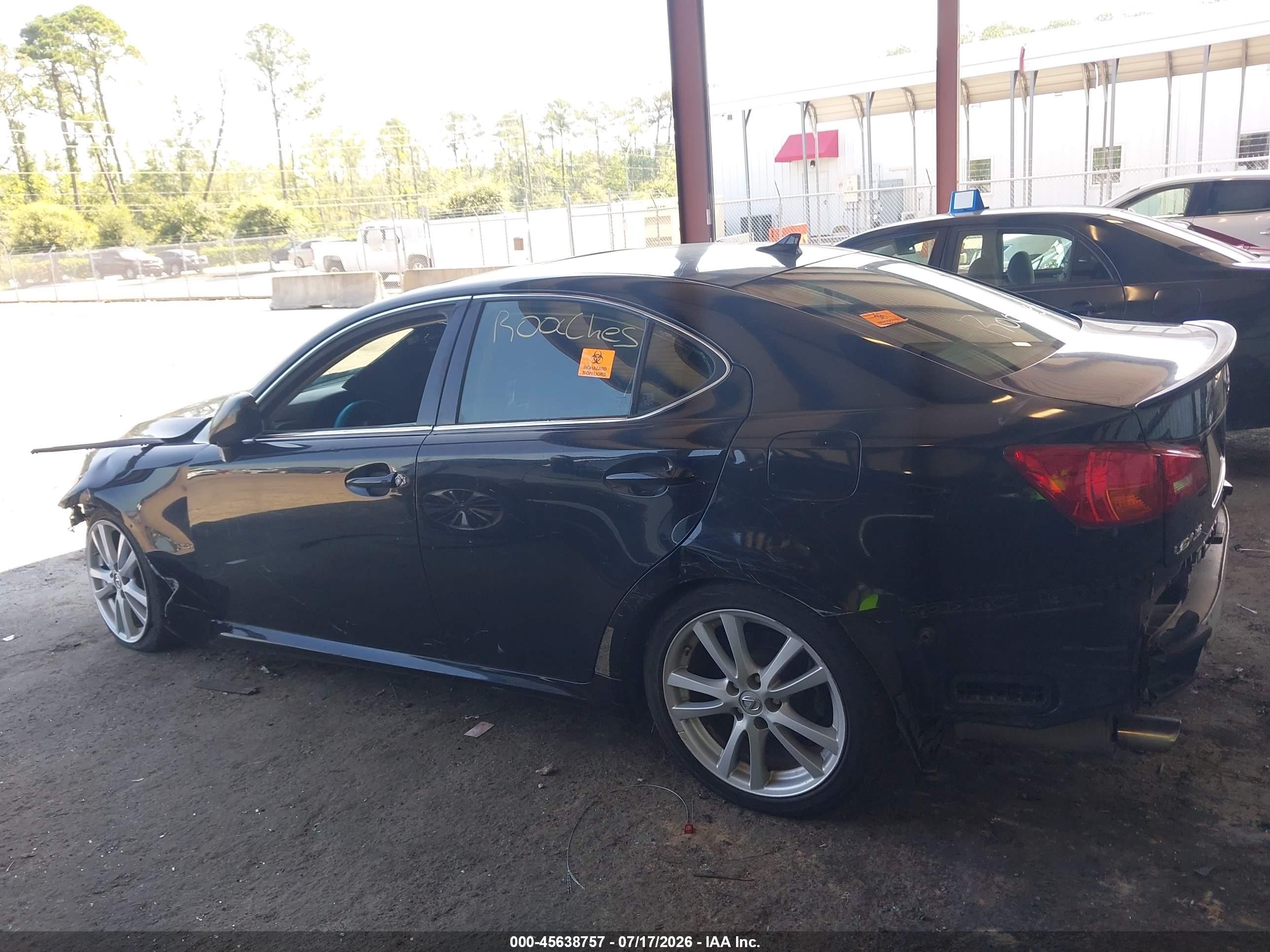 2007 Lexus Is 250   Black vin: JTHBK262772043920