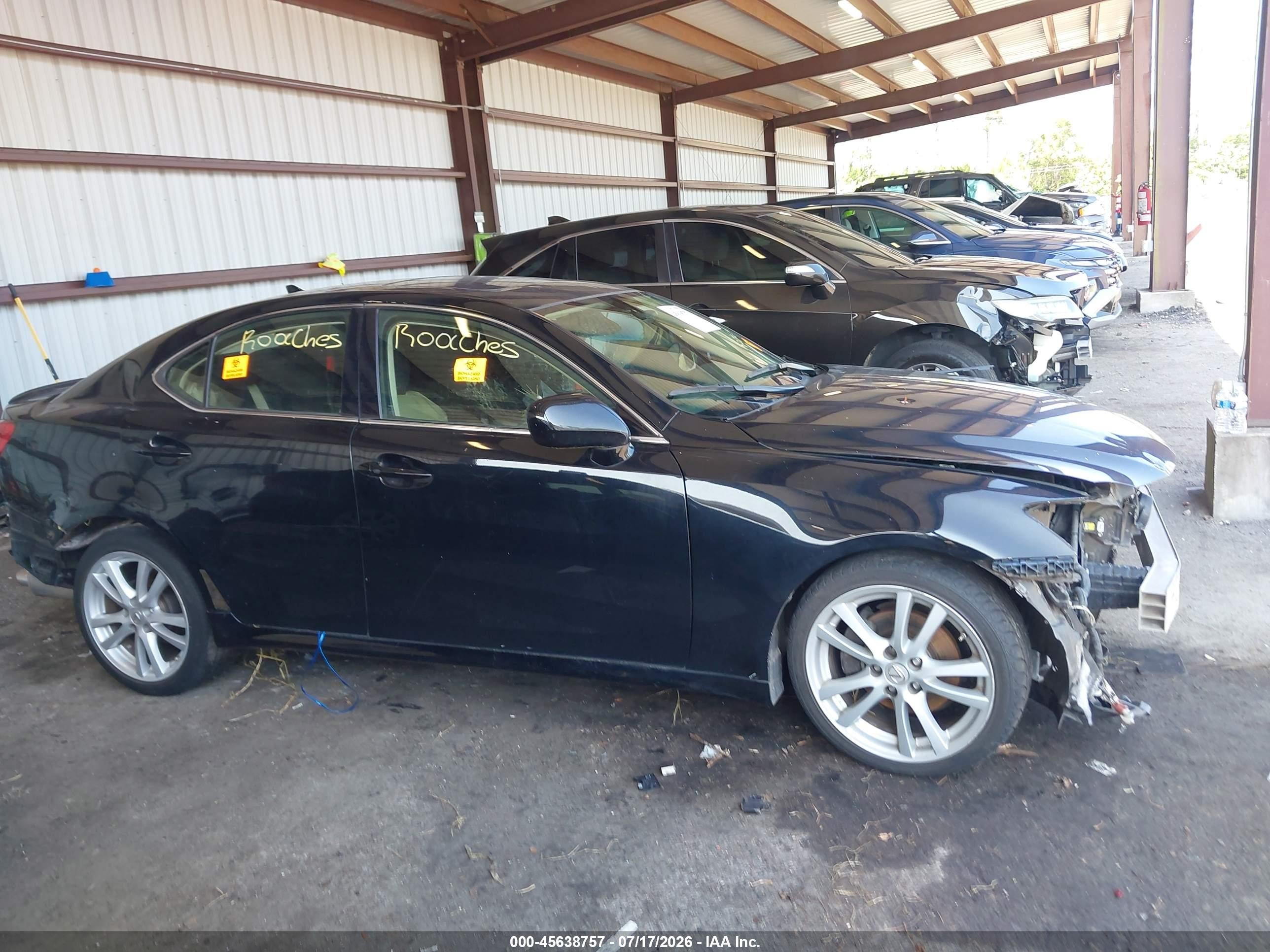 2007 Lexus Is 250   Black vin: JTHBK262772043920