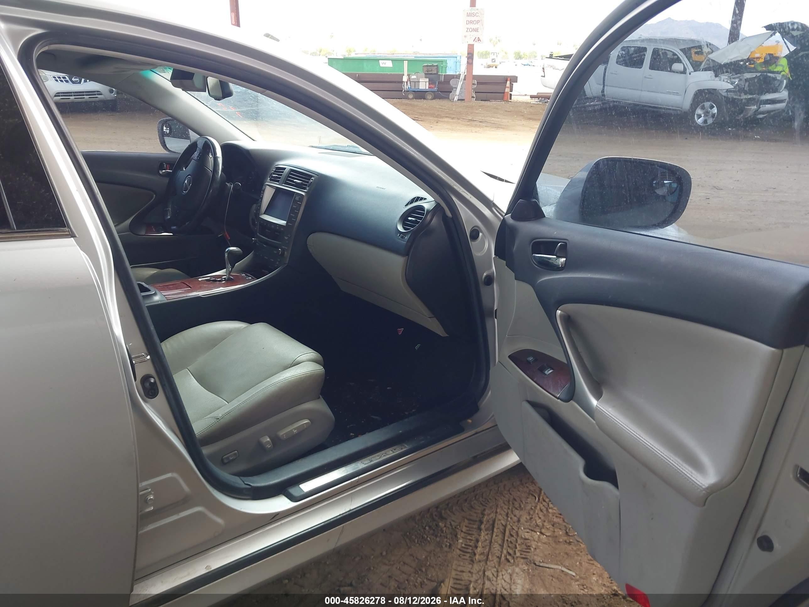 2007 Lexus Is 250   Silver vin: JTHBK262772044694