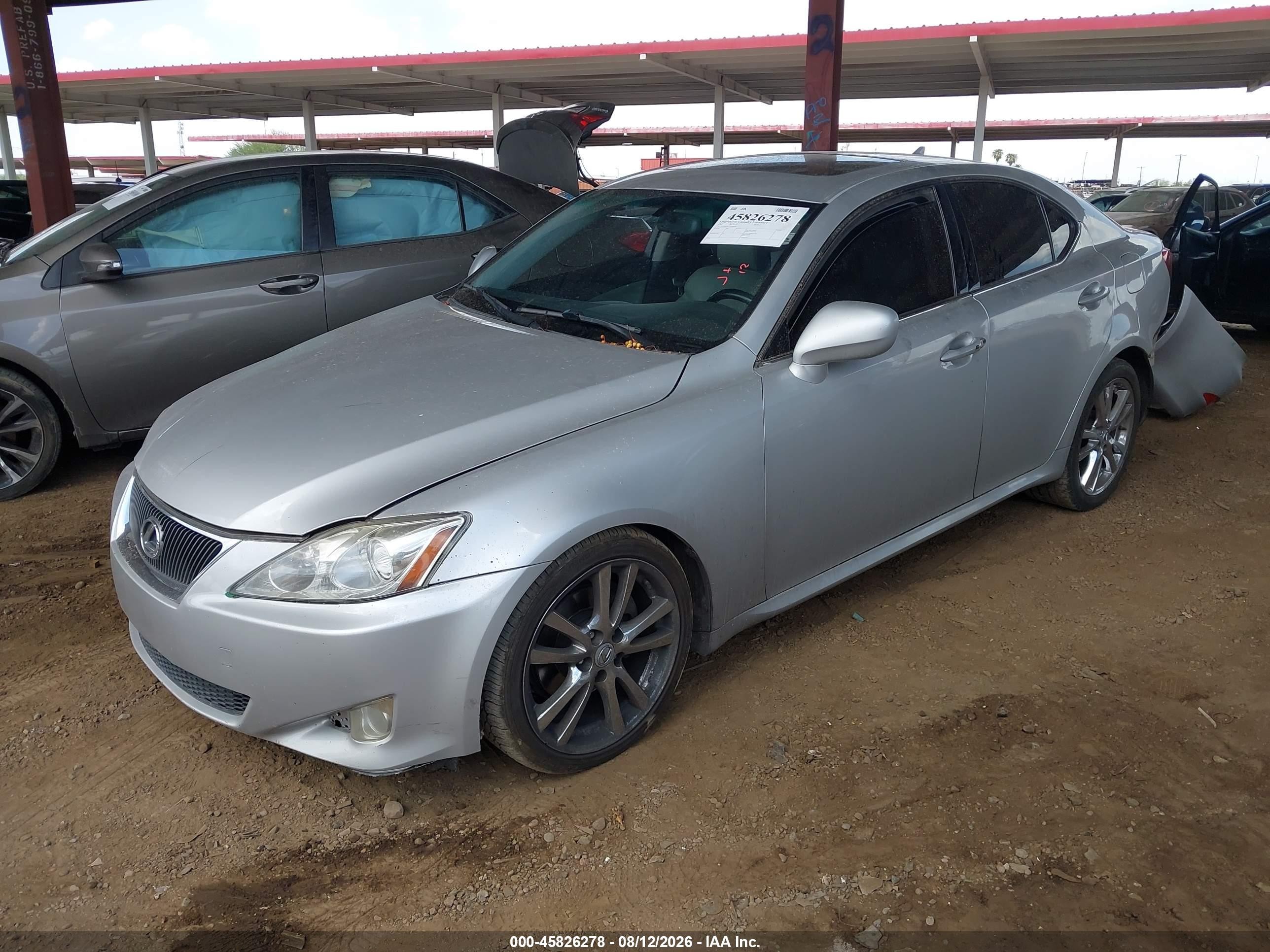 2007 Lexus Is 250   Silver vin: JTHBK262772044694