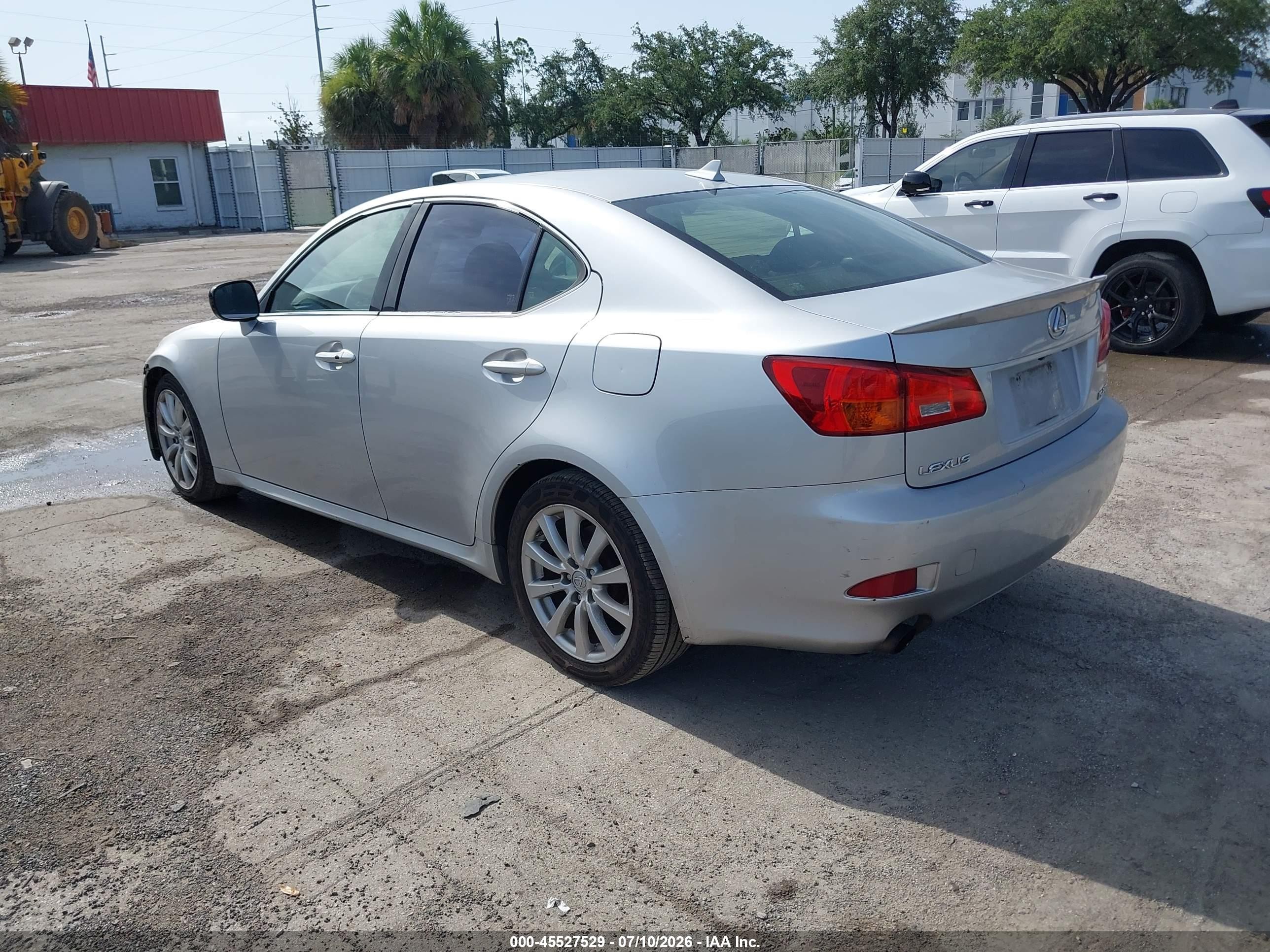 2007 Lexus Is 250   Silver vin: JTHBK262772058238