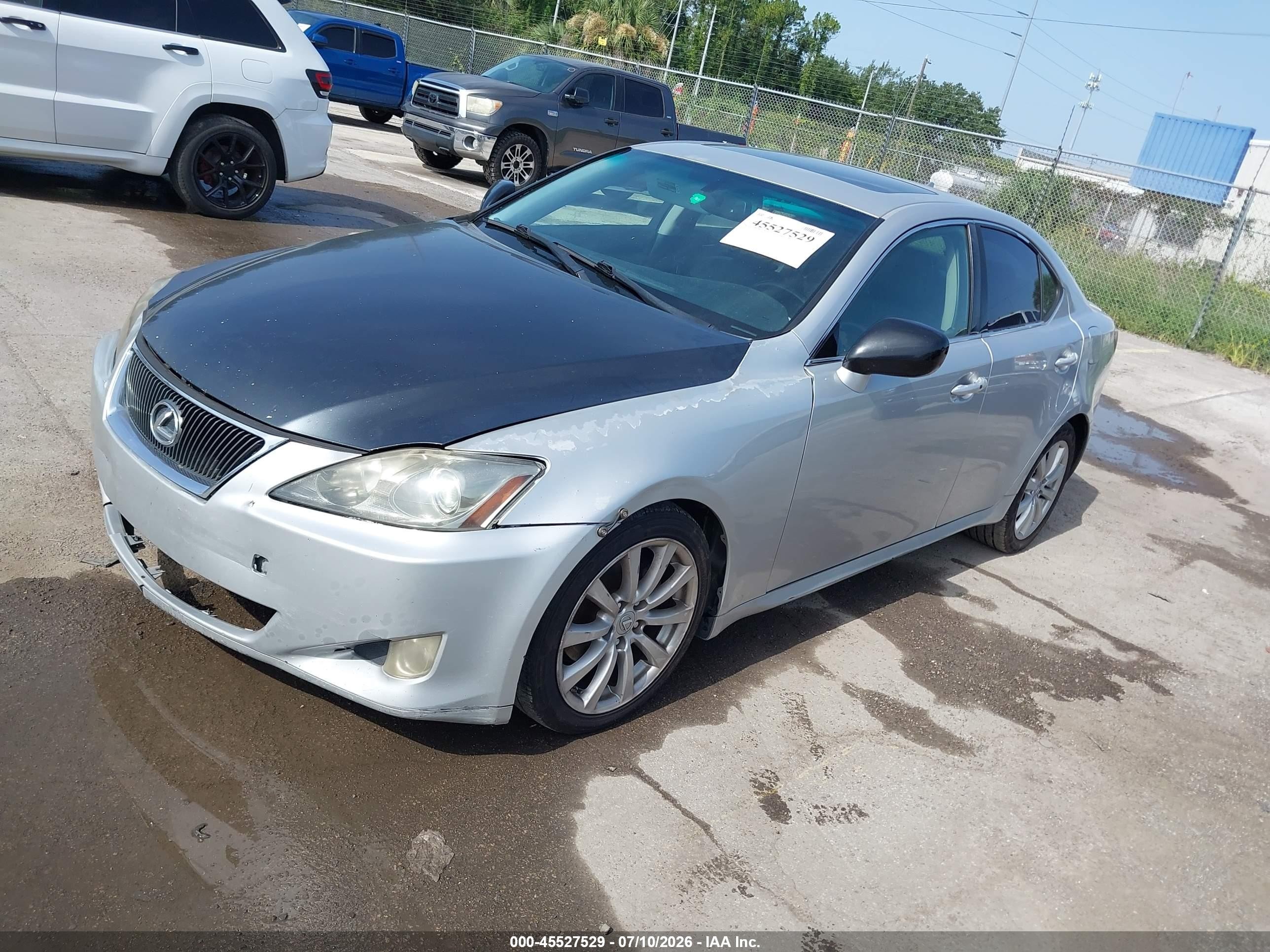 2007 Lexus Is 250   Silver vin: JTHBK262772058238