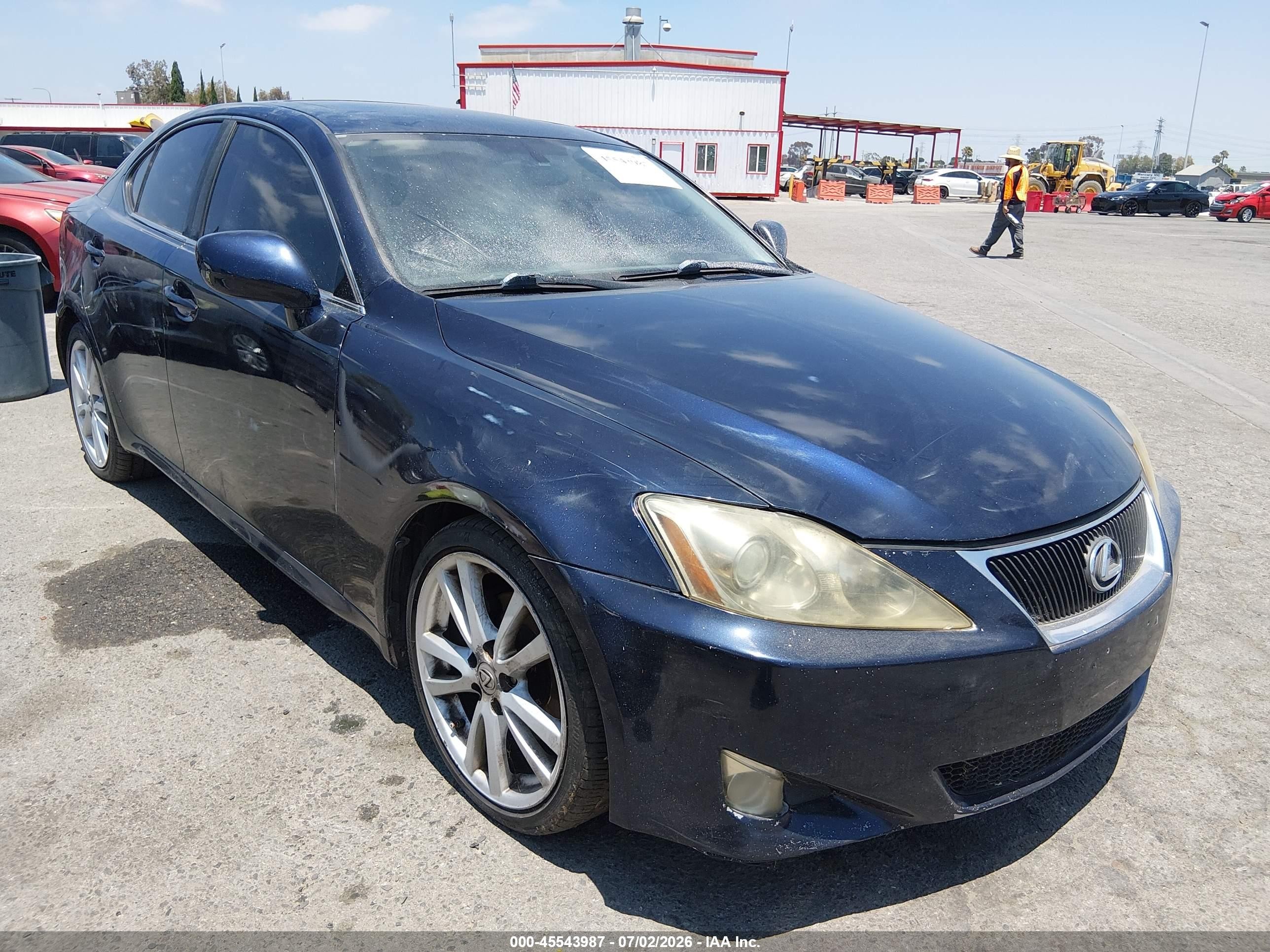 2007 Lexus Is 250 Dark Blue vin: JTHBK262775039591