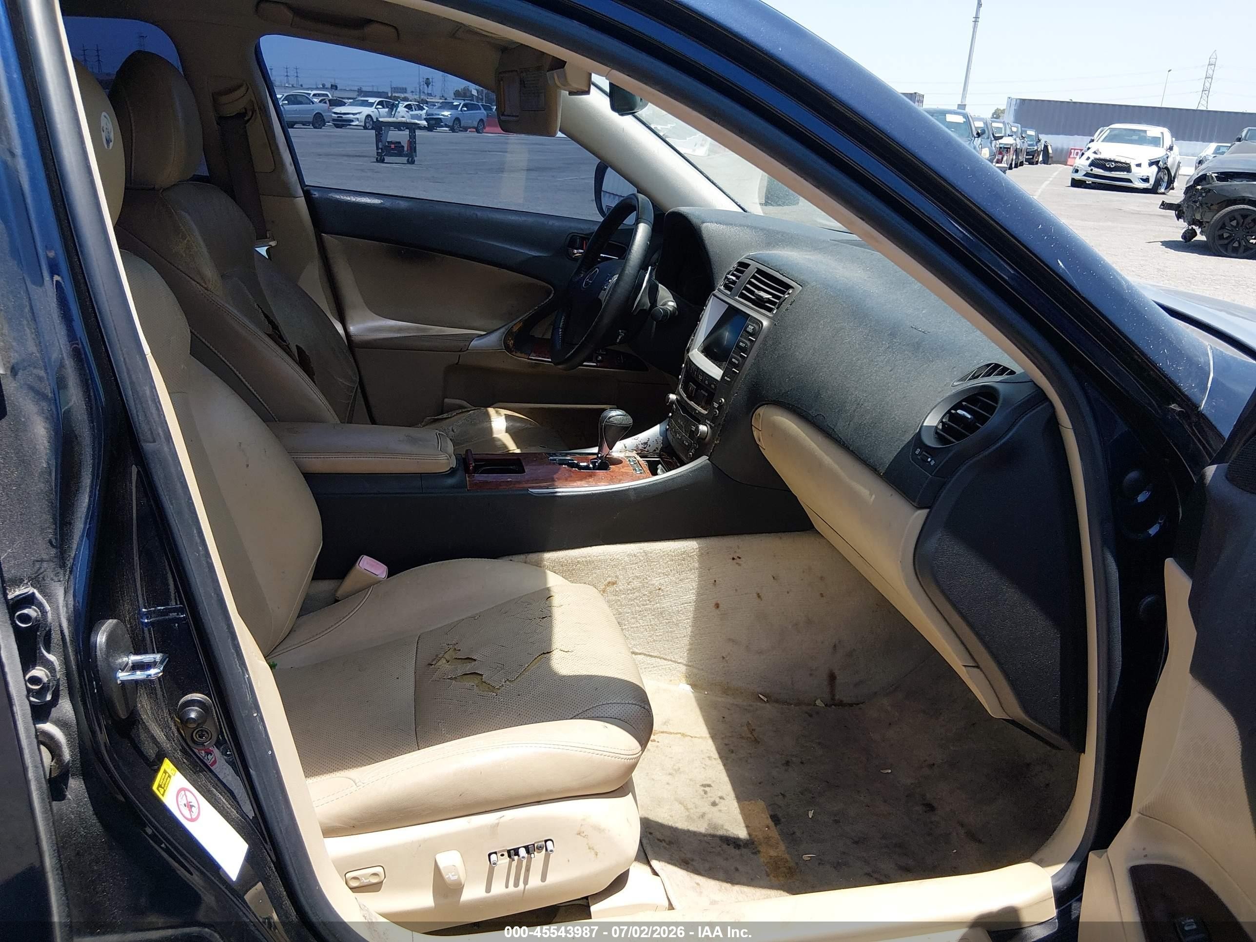 2007 Lexus Is 250 Dark Blue vin: JTHBK262775039591