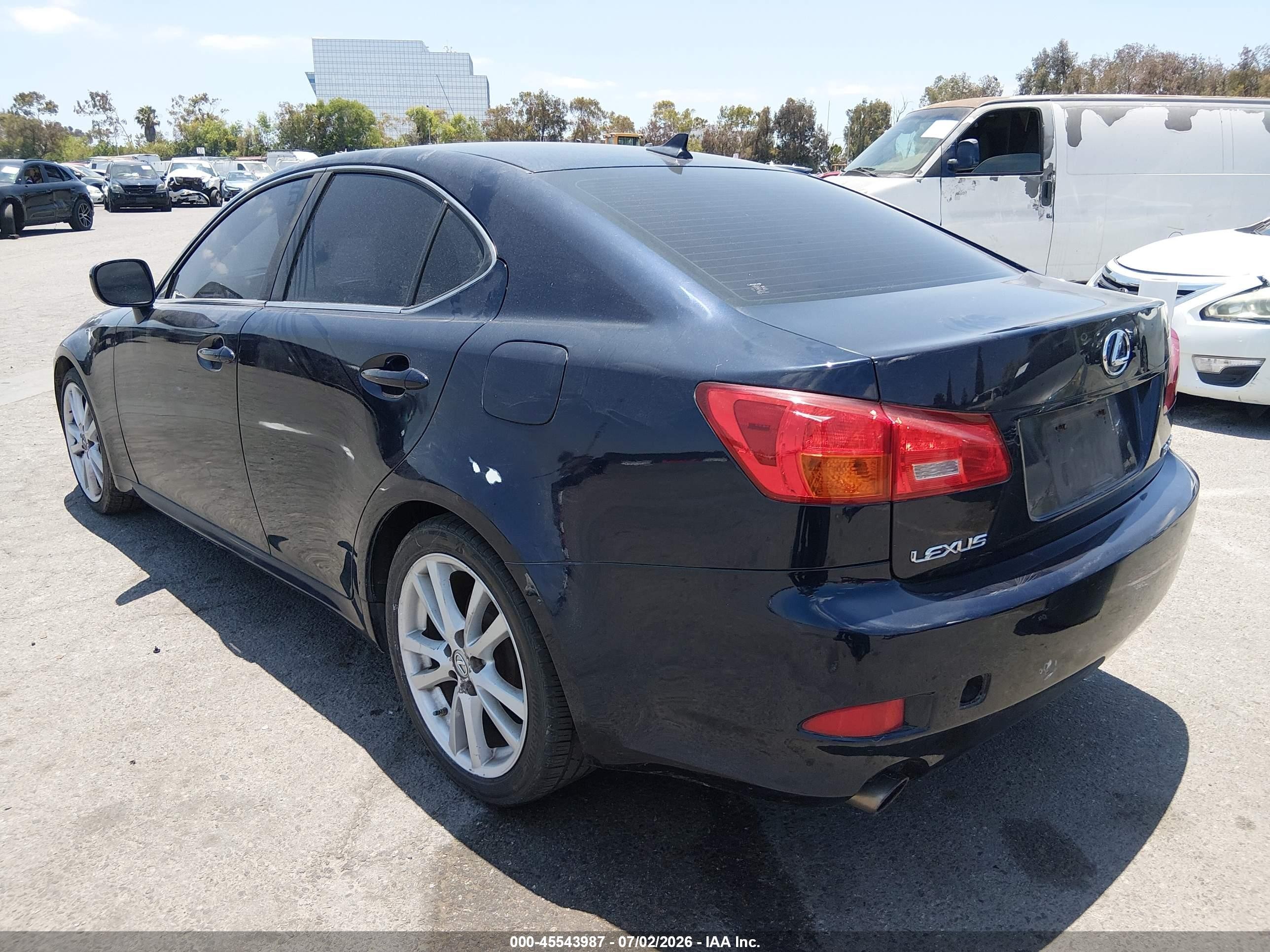 2007 Lexus Is 250 Dark Blue vin: JTHBK262775039591