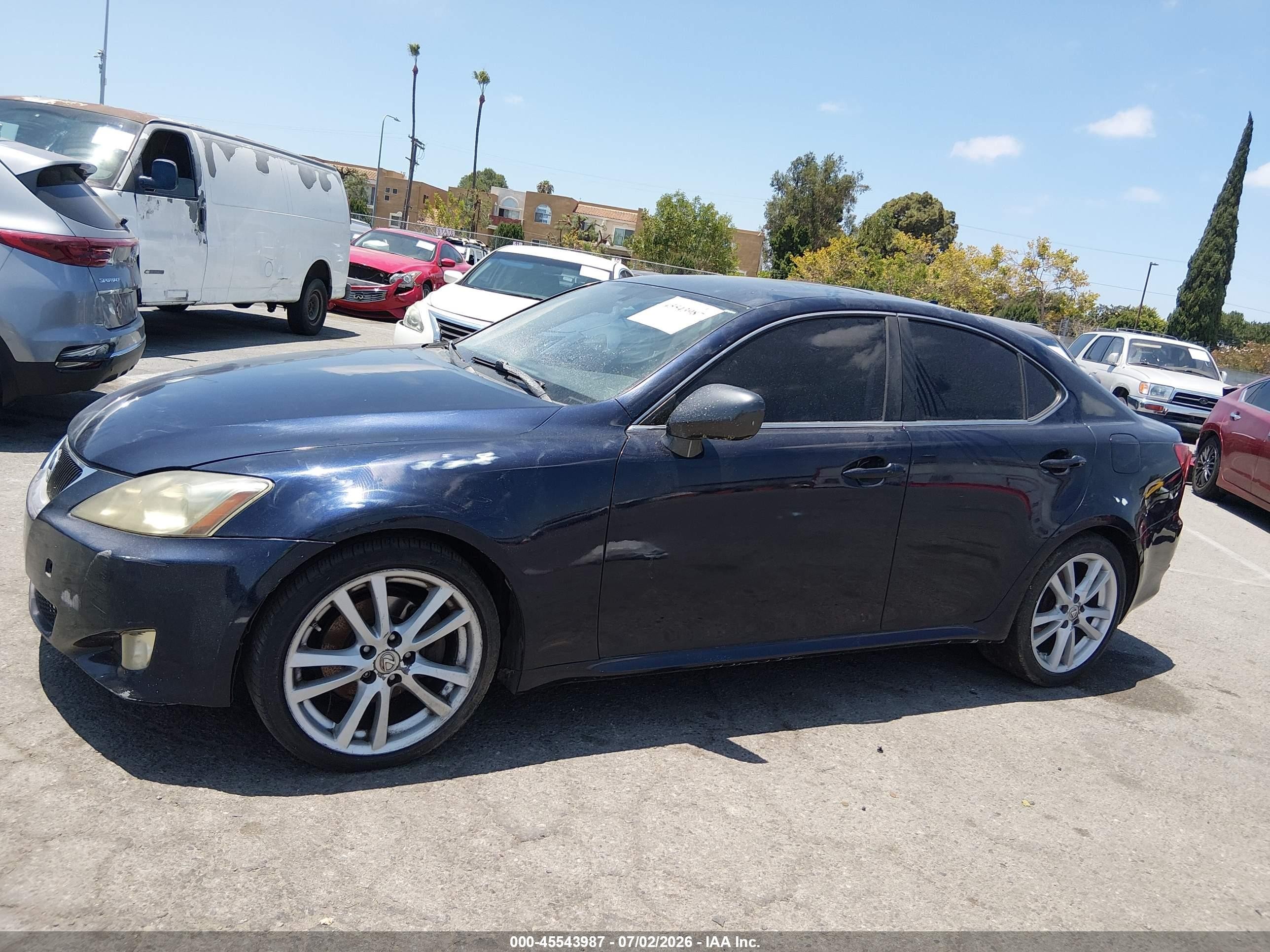 2007 Lexus Is 250 Dark Blue vin: JTHBK262775039591